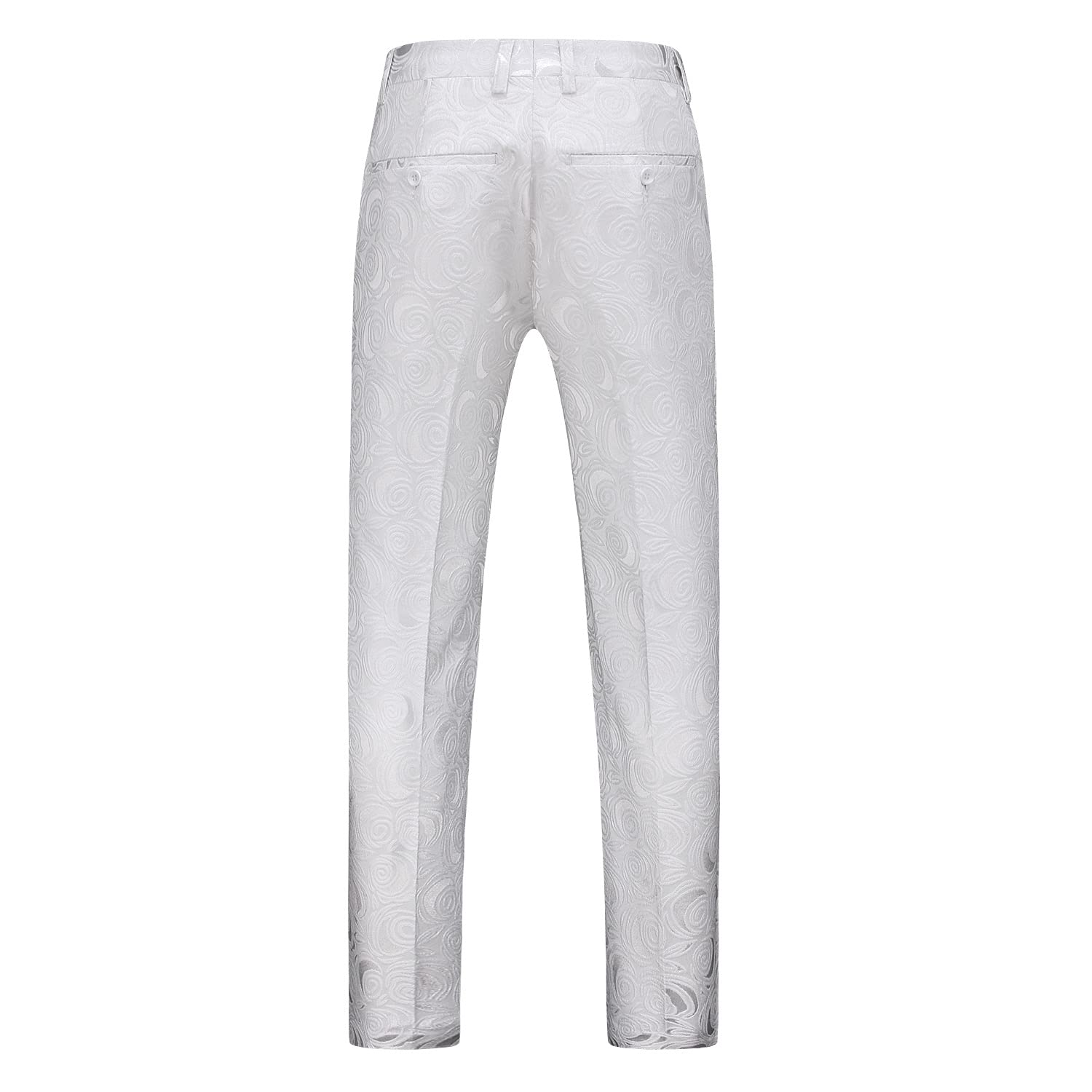 Stylish Men's Floral Print Dress Pants - Comfortable Office & Wedding Formal Trousers for Business Casual Wear