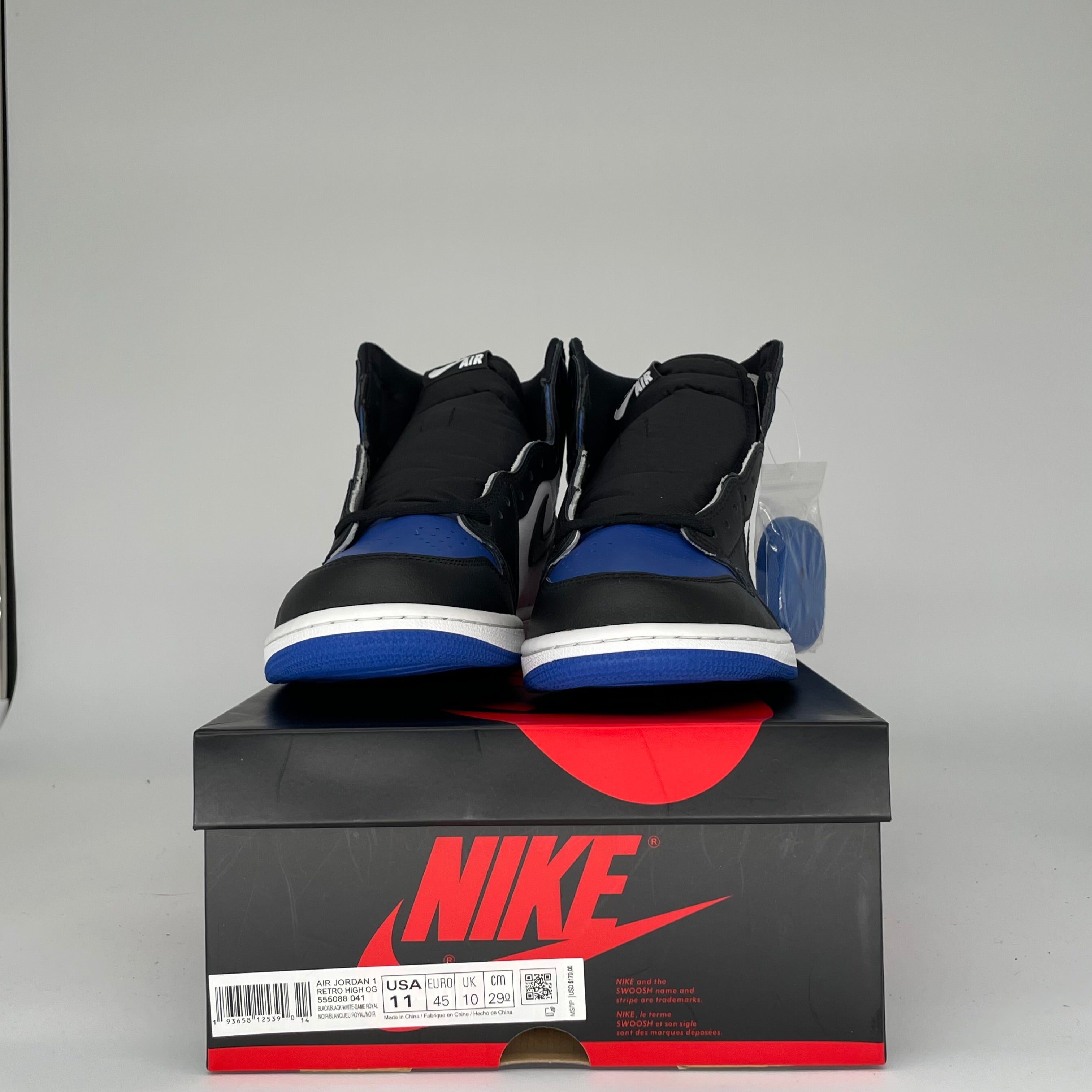AIR JORDAN 1 ROYAL TOE Men's Basketball Shoes Size 11 - Style 555088-041 | Perfect for Streetwear & Court Performance