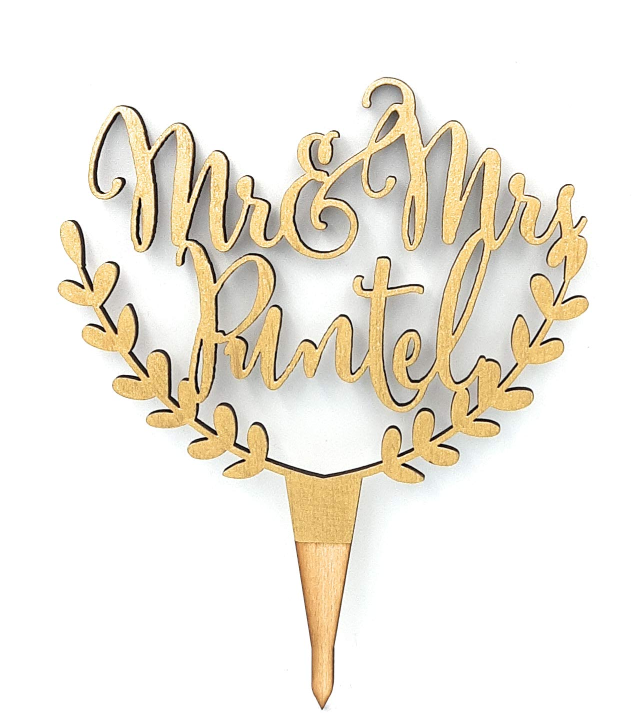 Custom Wedding Cake Topper - Personalized Rustic Wooden Cake Topper with Names - Perfect for Wedding Cakes, Anniversary Cakes & Special Occasion Desserts