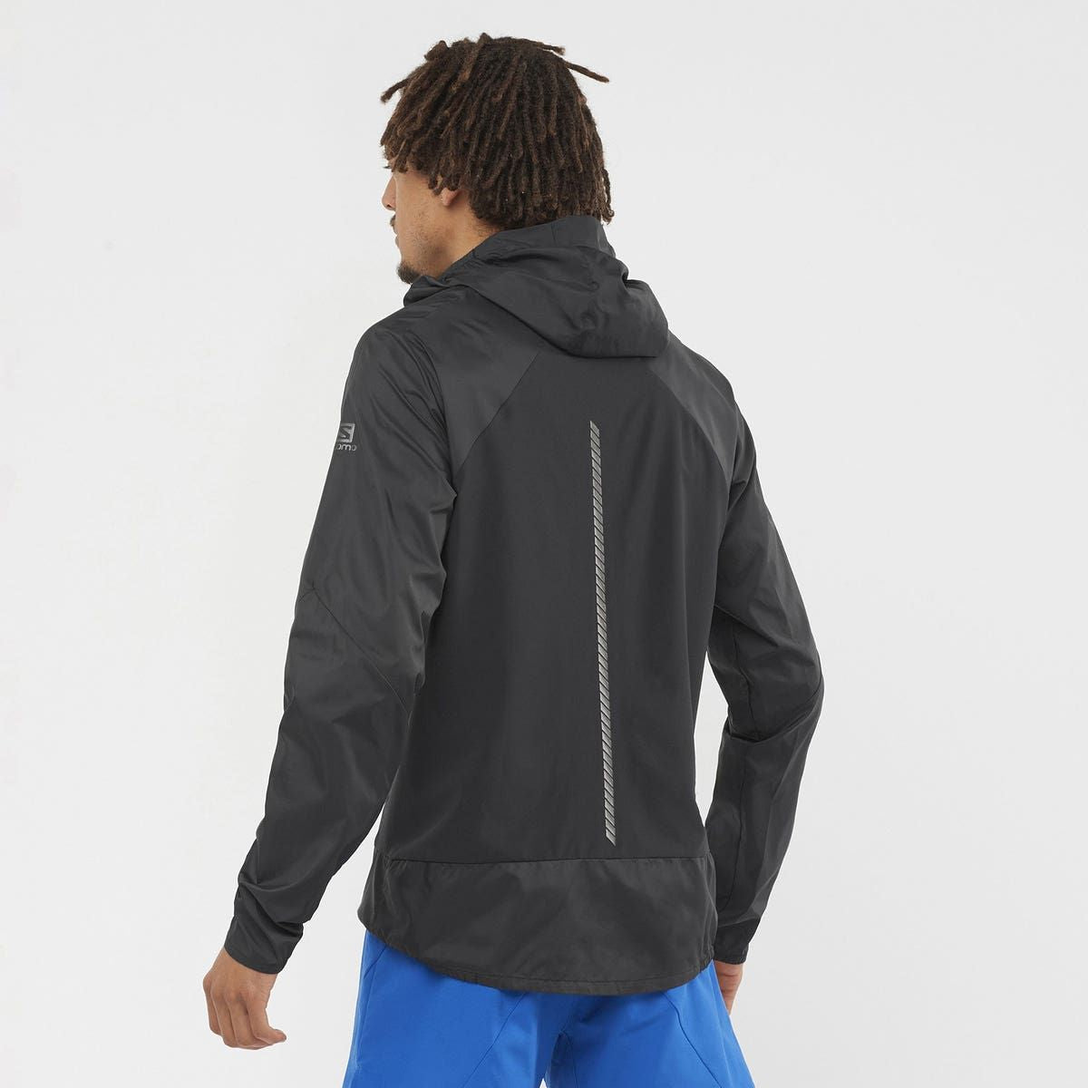 Salomon Men's Bonatti Cross FZ Hoodie - Lightweight Water-Resistant Hiking Jacket for Outdoor Adventures & Travel