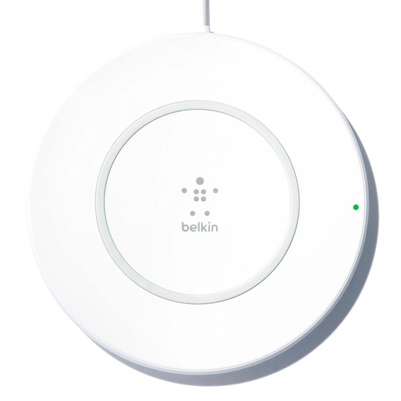 Belkin 7.5W Fast Wireless Charging Pad - Qi Certified for iPhone, Samsung Galaxy & AirPods - EU Plug (White) | Perfect for Bedside, Office & Car Charging