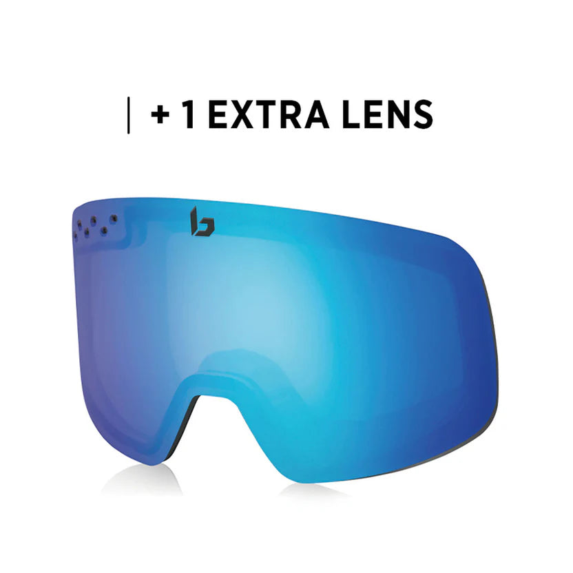 Bolle Nevada Neo Snow Goggles - Anti-Fog UV Protection Ski Goggles for Men & Women - Perfect for Skiing, Snowboarding & Winter Sports