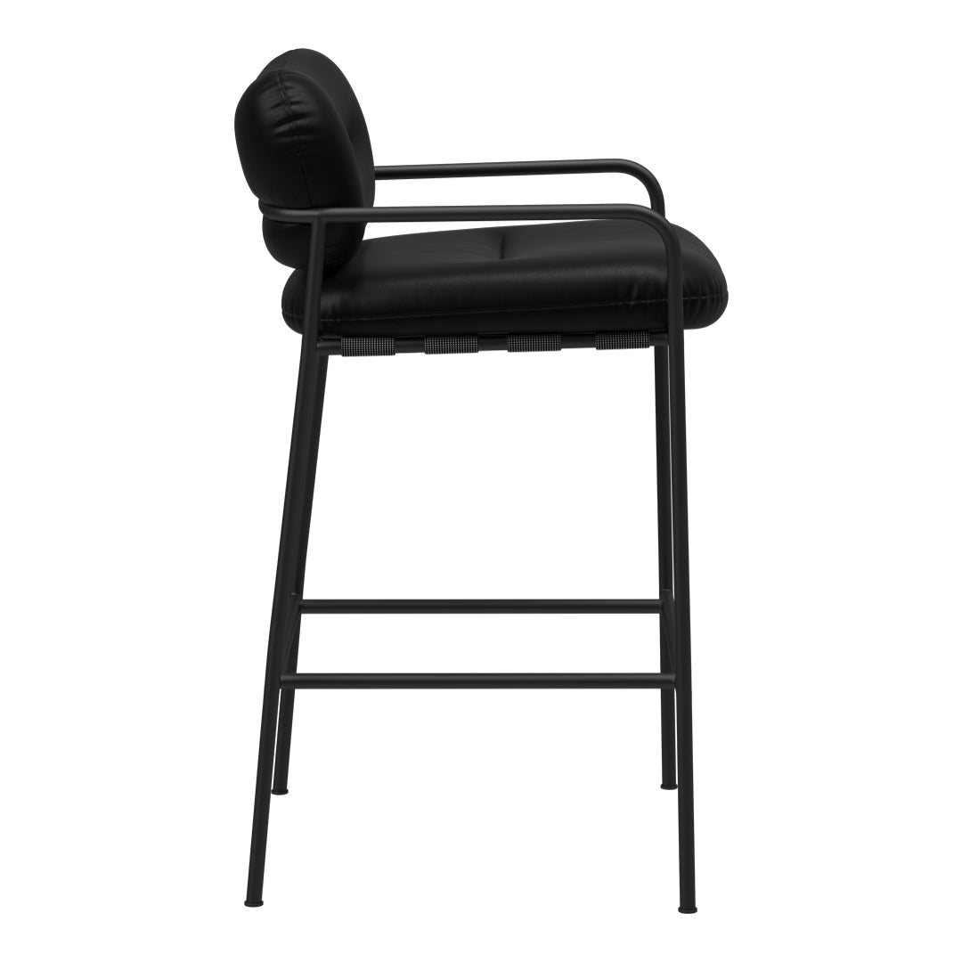 Bollo Counter Stool - Modern Kitchen Bar Stool with Adjustable Height, Comfortable Cushion & Sturdy Metal Base - Perfect for Breakfast Bars, Kitchen Islands & Home Decor