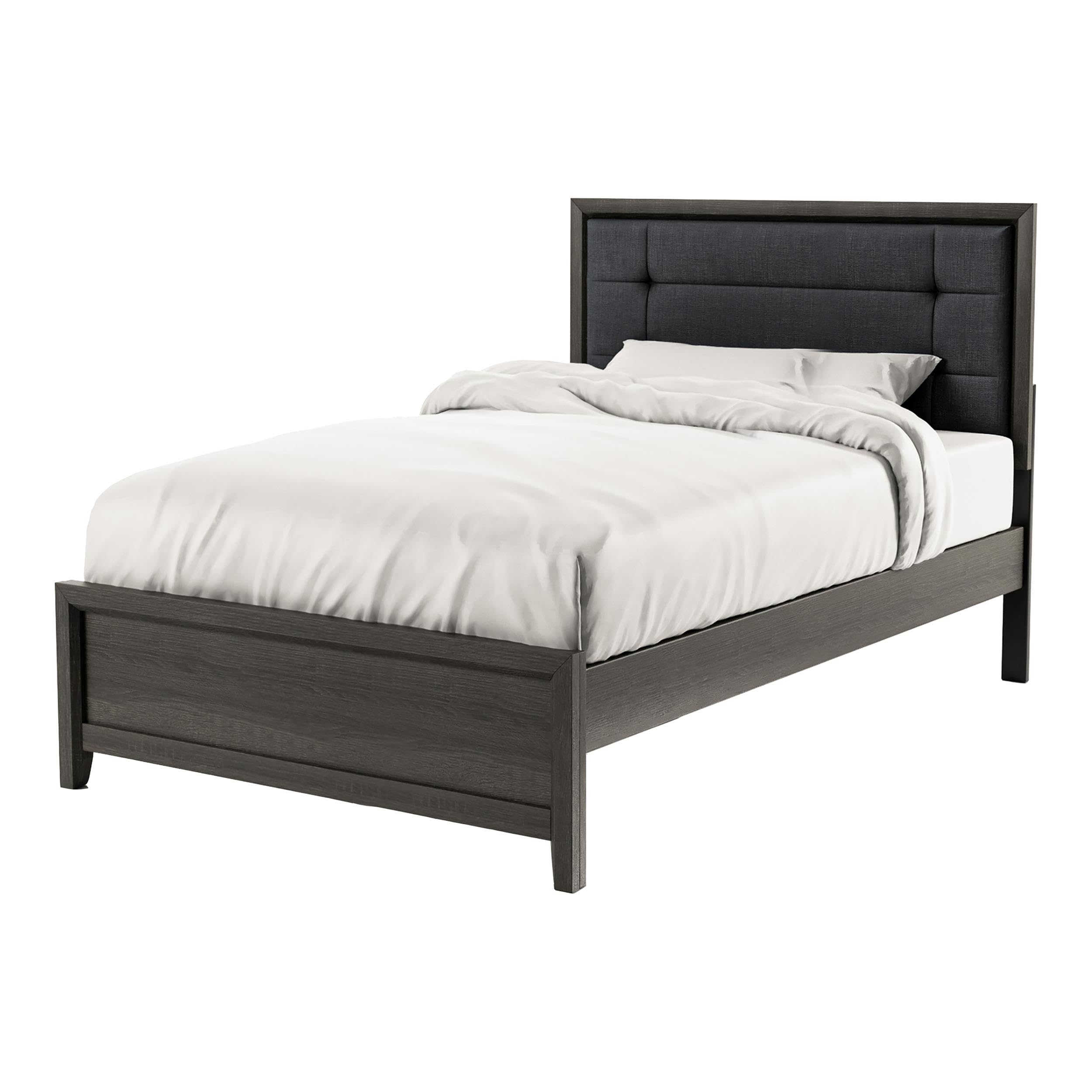 Furniture of America Livorn 3-Piece Gray Wood Bedroom Set - Full Size Bed with 2 Nightstands for Modern Home Decor | Perfect for Master Bedrooms & Guest Rooms