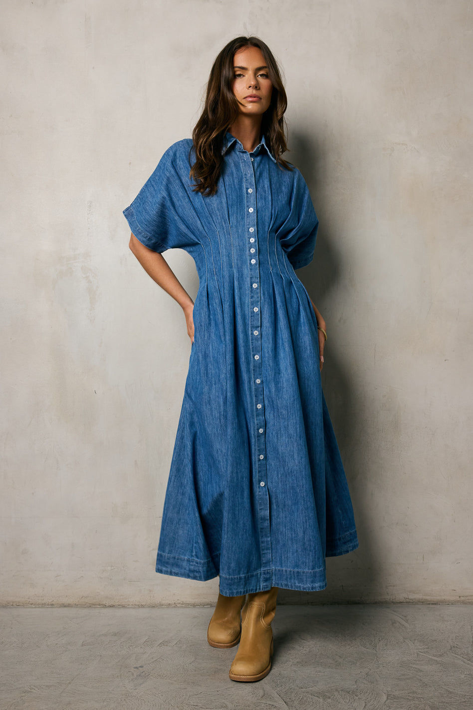 Kolby Button Front Maxi Dress for Women - Flowy Long Summer Dress with Front Buttons | Perfect for Beach, Vacation & Casual Outings