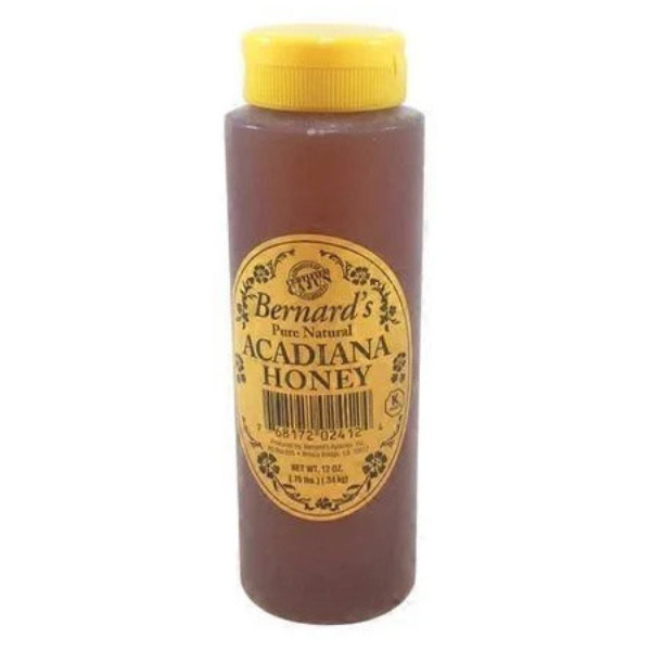 Pure Raw Bernard's Acadiana Honey - Natural, Unfiltered & Unprocessed | Great for Tea, Baking & Healthy Sweetener | USA Made
