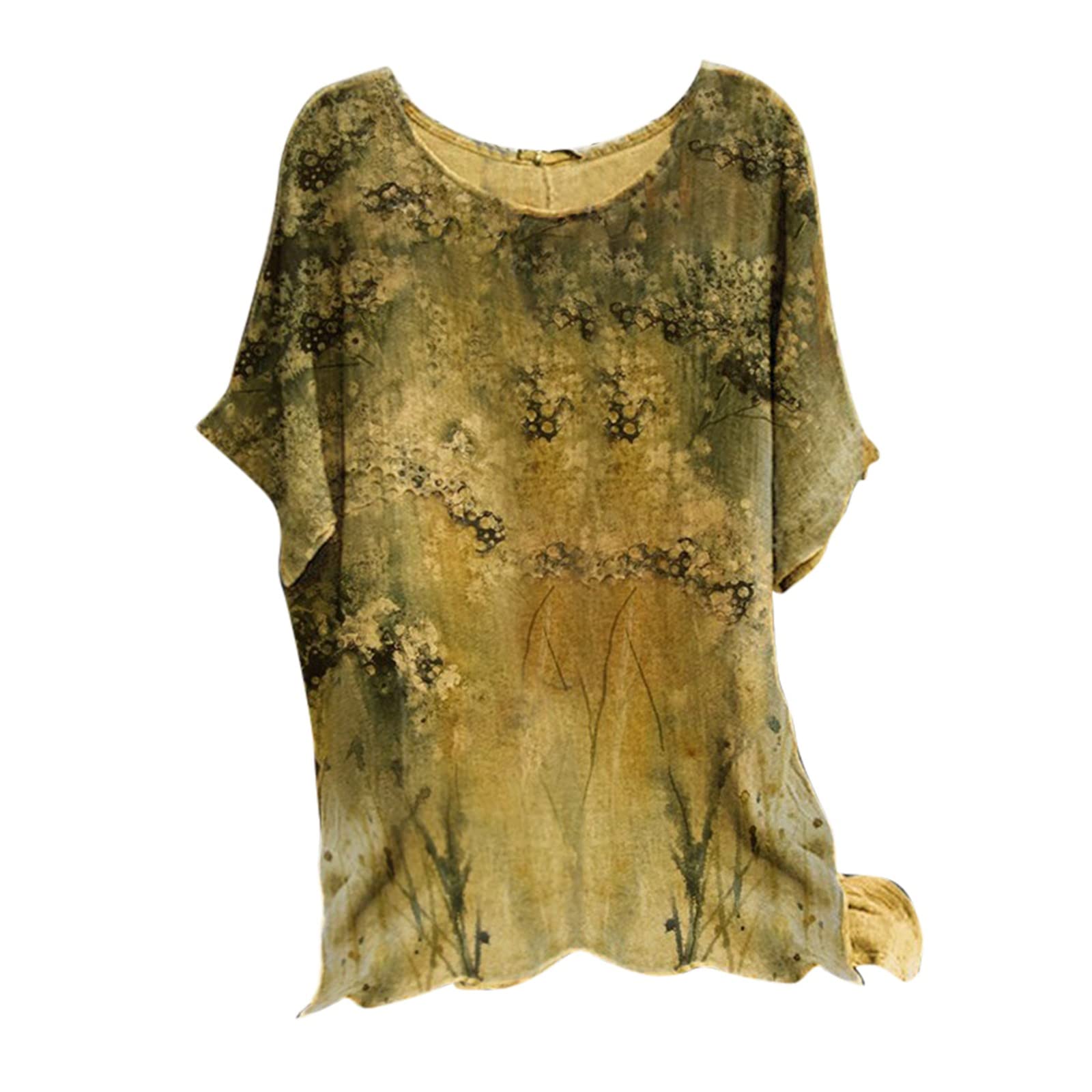 Women's Summer Tops - Casual Loose Fit Floral Printed Graphic Tee Shirts & Tunic Blouses | Crewneck T-Shirts for Beach, Vacation & Everyday Wear