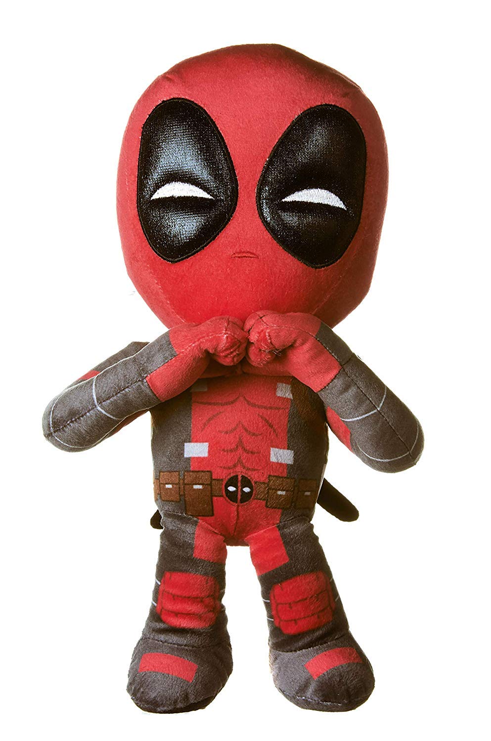 Deadpool 12 Inch Marvel Superhero Plush Stuffed Toy with Heart Sign - Perfect Gift for Fans, Collectors & Kids Room Decor