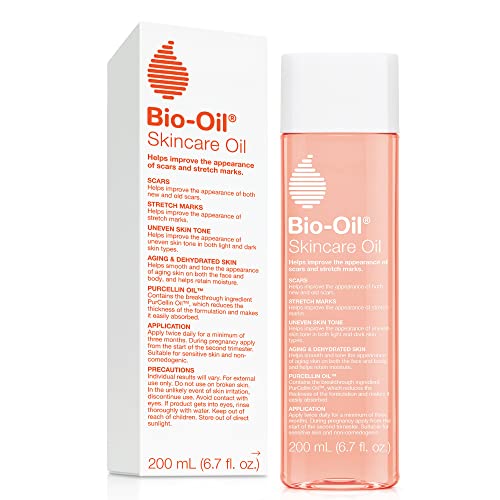 Bio-Oil Skincare Body Oil with Vitamin E - Dermatologist Recommended for Scars, Stretch Marks & Dry Skin | Non-Comedogenic Face & Body Moisturizer for All Skin Types | 6.7 oz | Perfect for Post-Pregnancy, Weight Loss & Daily Hydration