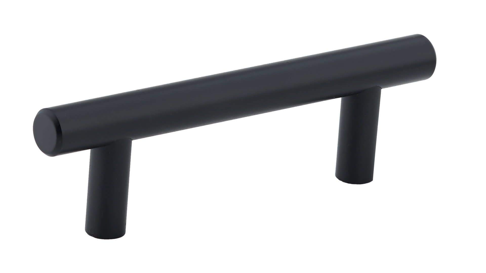 Richelieu BP20576 3 Inch Center to Center Cabinet Pull - Matte Black Bar Pull Handle for Kitchen Cabinets, Dressers & Bathroom Vanities