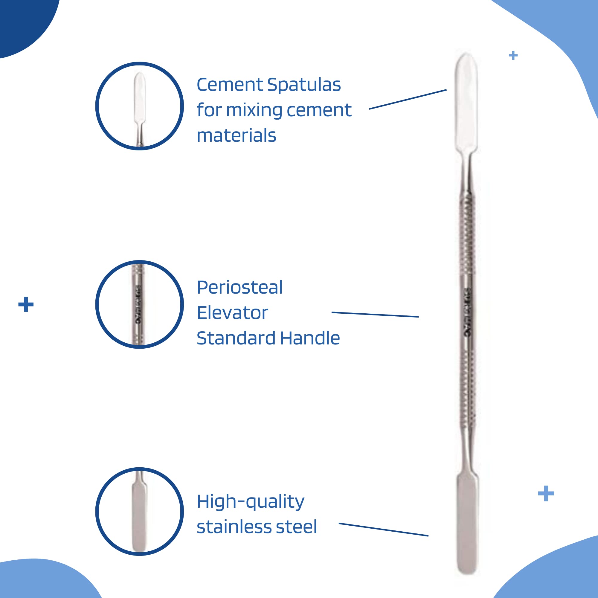 Dental Cement Spatula 24A - Professional Restorative Filling Tool for Wax & Clay Sculpting | Ideal for Dental Labs, Ceramics, and Art Projects