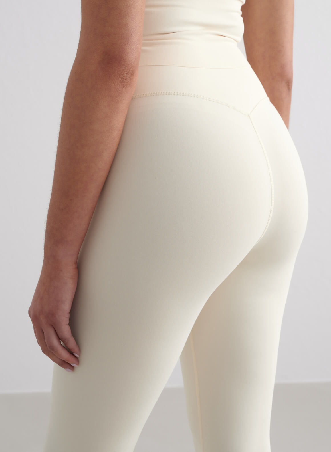 Premium Almond White Opaque Tights for Women - Soft & Comfortable Everyday Wear - Perfect for Work, Yoga, and Casual Outfits