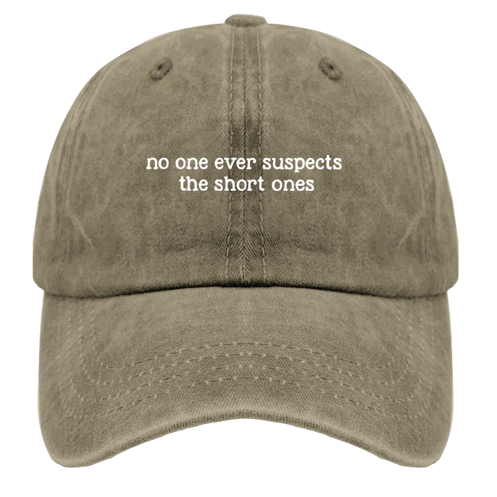 Funny Baseball Cap for Women - No One Ever Suspects The Short Ones - Quick Dry Sun Hat for Tennis & Outdoor Activities - Cool Breathable Summer Hat for Sports, Beach and Casual Wear