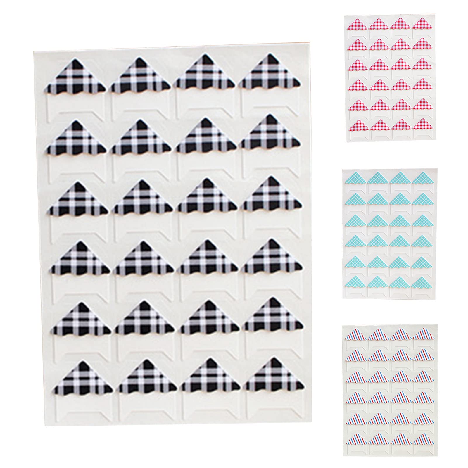 Grey990 School Stickers 4Pcs - DIY PVC Photo Corners for Kids Scrapbooks & Notebooks