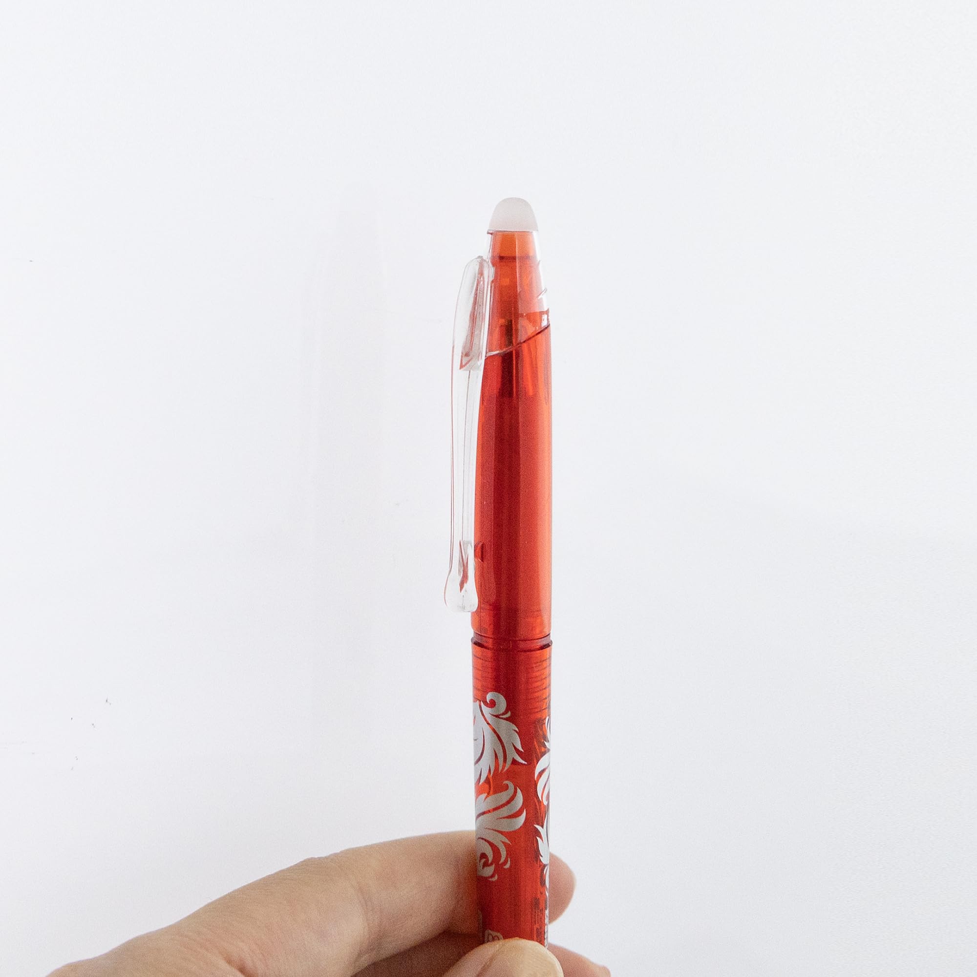 BAZIC 0.7mm Red Frizz Erasable Gel Pens - Fine Point Erasable Ink Pens for Smooth Writing & Drawing - 24-Pack for School, Office, Homework, Note Taking & Gift Giving