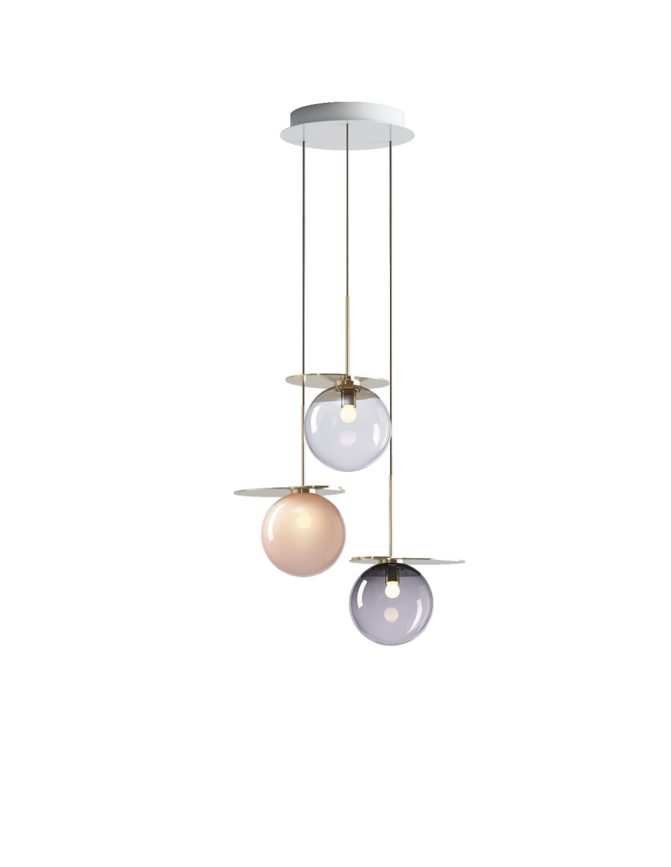 Umbra 3-Piece Chandelier Set - Modern Crystal Ceiling Light Fixture for Dining Room, Bedroom & Living Room Decor