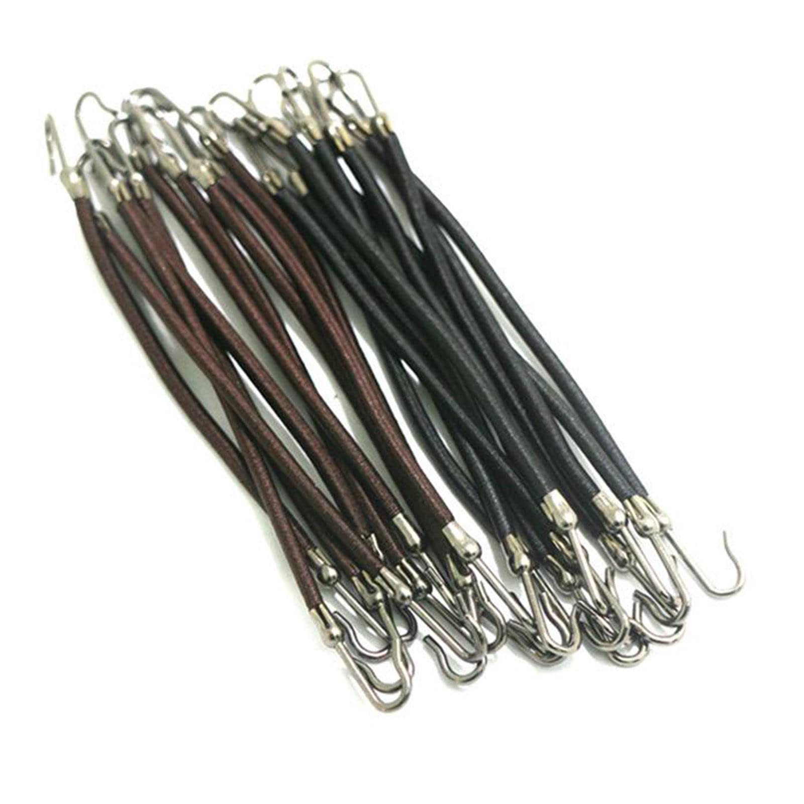 Hellery 10-Pack Brown Hair Styling Ponytail Hooks Holder Bands - Elastic Hair Clips for Women & Girls - Perfect for Workouts, Office, and Everyday Hairstyles
