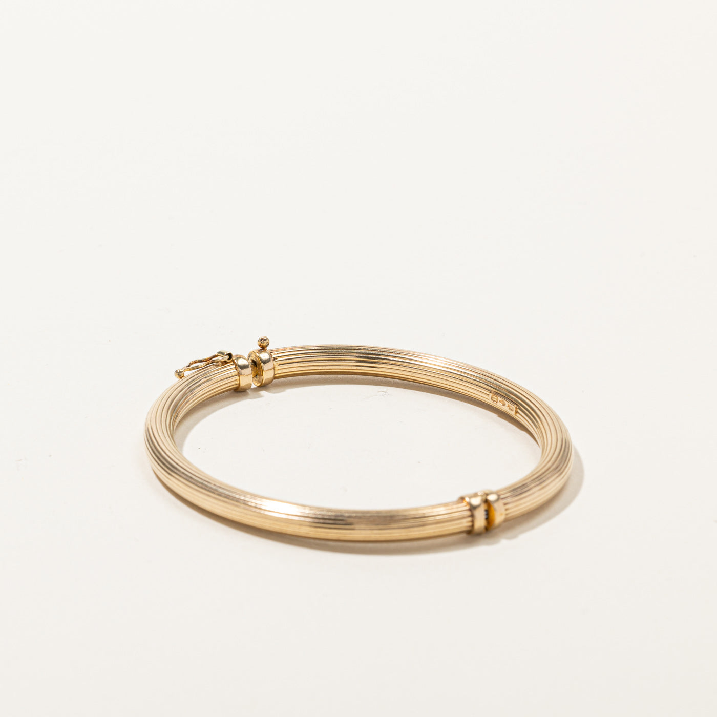 9K Gold Bangle Bracelet for Women - 7mm Solid Gold Jewelry Gift for Her | Elegant Stackable Bangle for Everyday Wear & Special Occasions