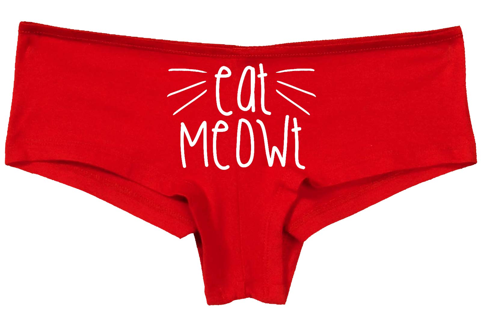 Knaughty Knickers 'Eat Meowt' Pussy Cat Whiskers Kitten Lingerie - Sexy Pet Play Panties for Roleplay & Couples Fun
