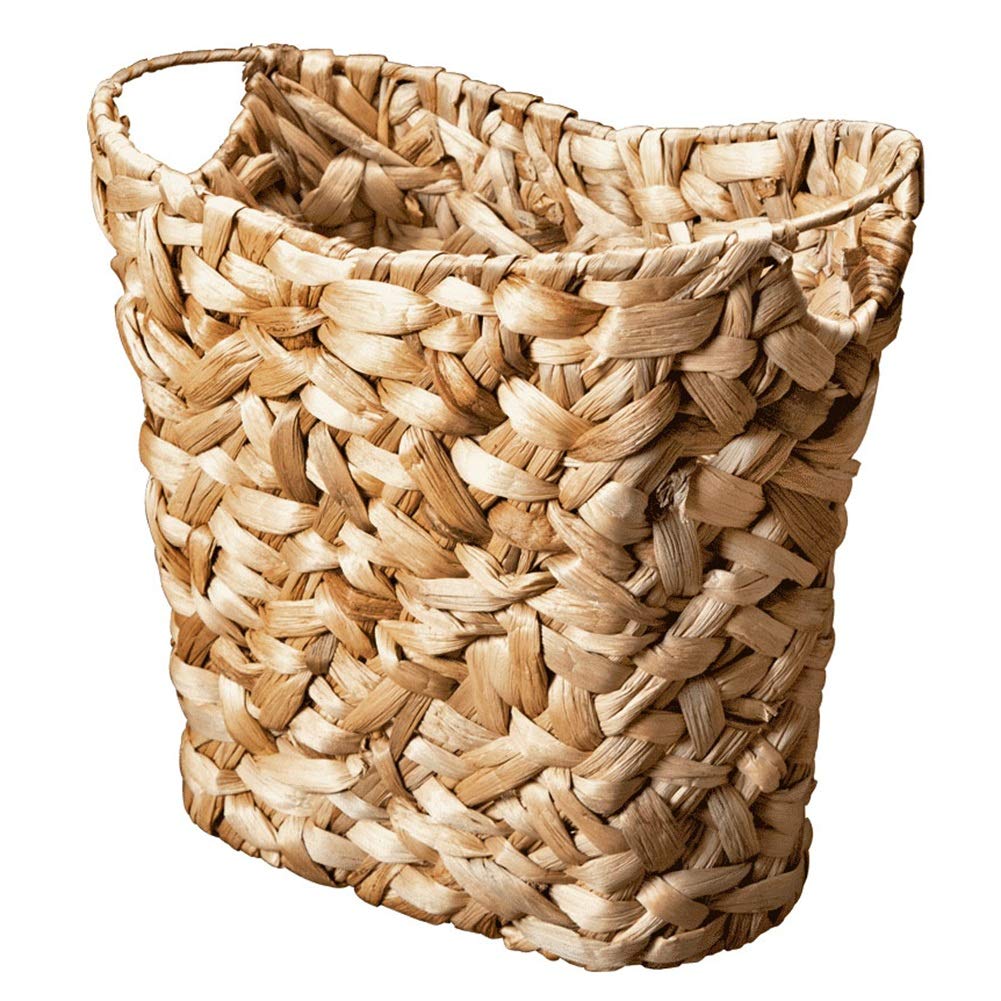 Nordic Rattan Laundry Hamper Basket - Beige Dirty Clothes Sorter Bin with Lid, 44x30x43cm, Storage Organizer for Bedroom, Bathroom, Nursery & Kids Toy Storage