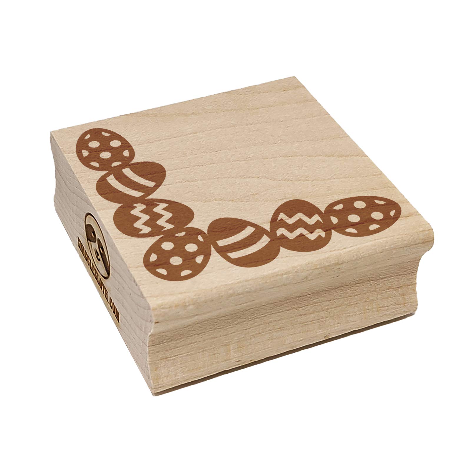 Easter Egg Corner Border Square Rubber Stamp for DIY Scrapbooking, Card Making & Crafting - 2.75 Inch Large Stamp - Perfect for Easter Decorations, Greeting Cards & Holiday Projects