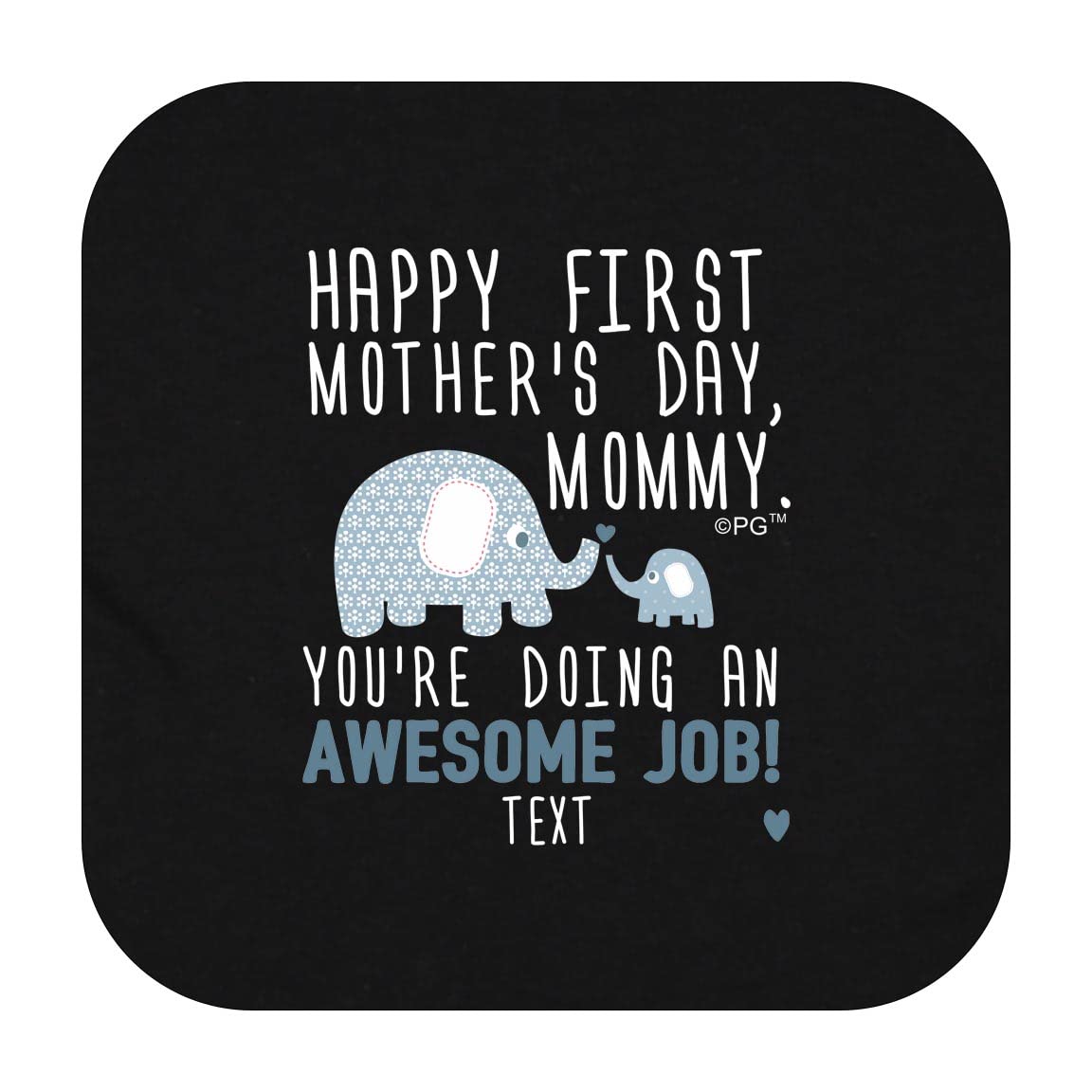 Personalized First Mother's Day Gift - Blue Elephant Baby Bodysuit | Cute Newborn Outfit for Special Occasions & Photo Shoots