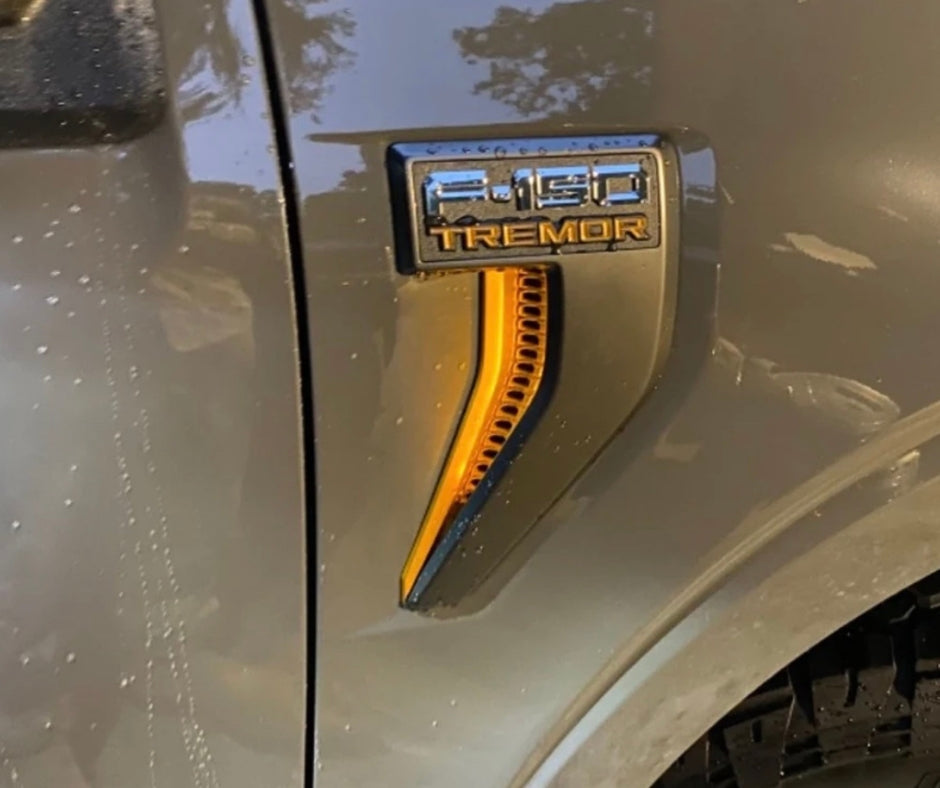 2021-2023 Ford F150 LED Fender Badge Kit - Durable Waterproof Emblem Lights for Truck Customization | Perfect for Off-Roading, Night Driving & Vehicle Styling