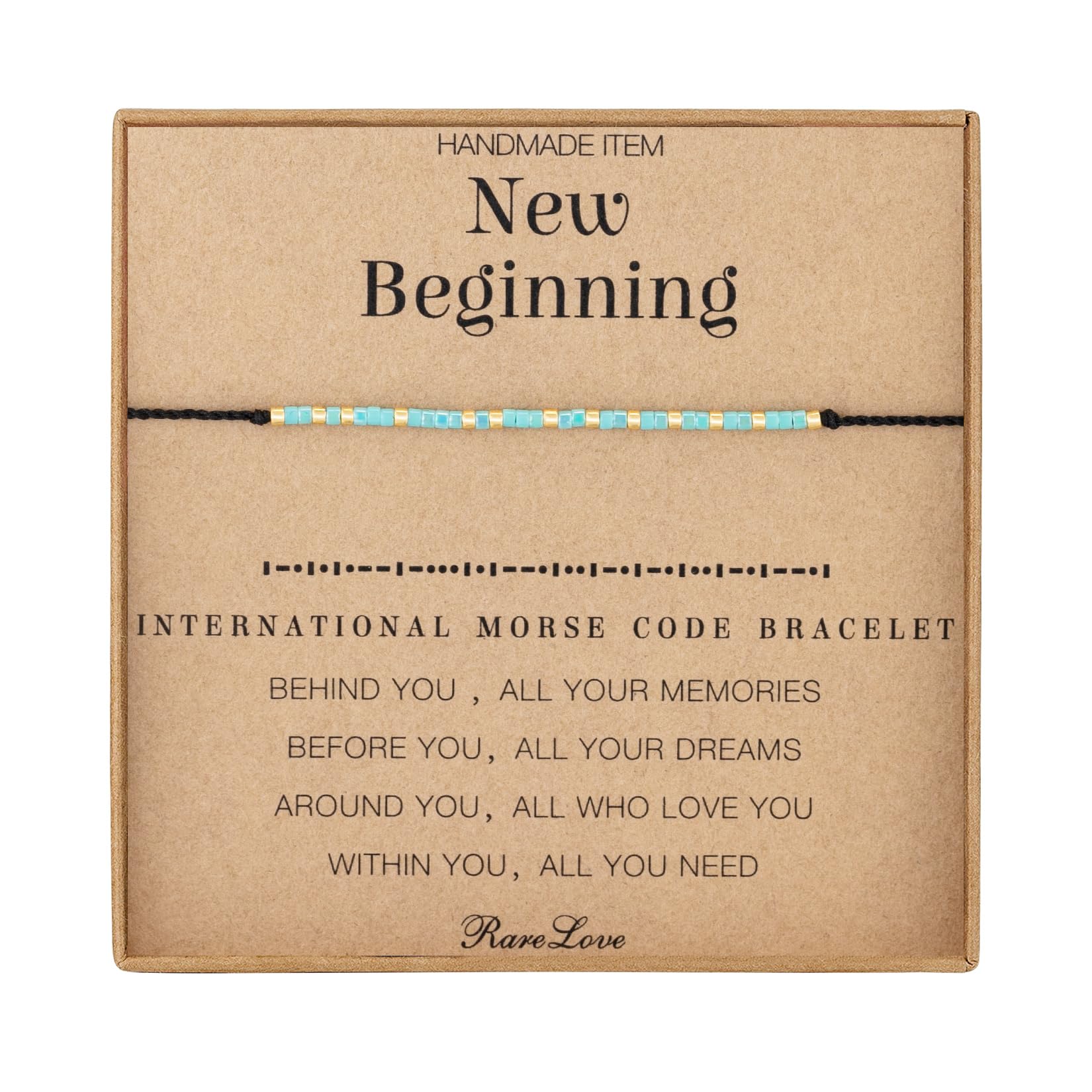 RareLove Morse Code Beaded Bracelet for Women - Inspirational Encouragement Gift for Friends, Divorce Breakup, Get Well - Waterproof Secret Message Jewelry with Tiny Pony Seed Beads | Perfect for Daily Wear, Special Occasions & Thoughtful Surprises