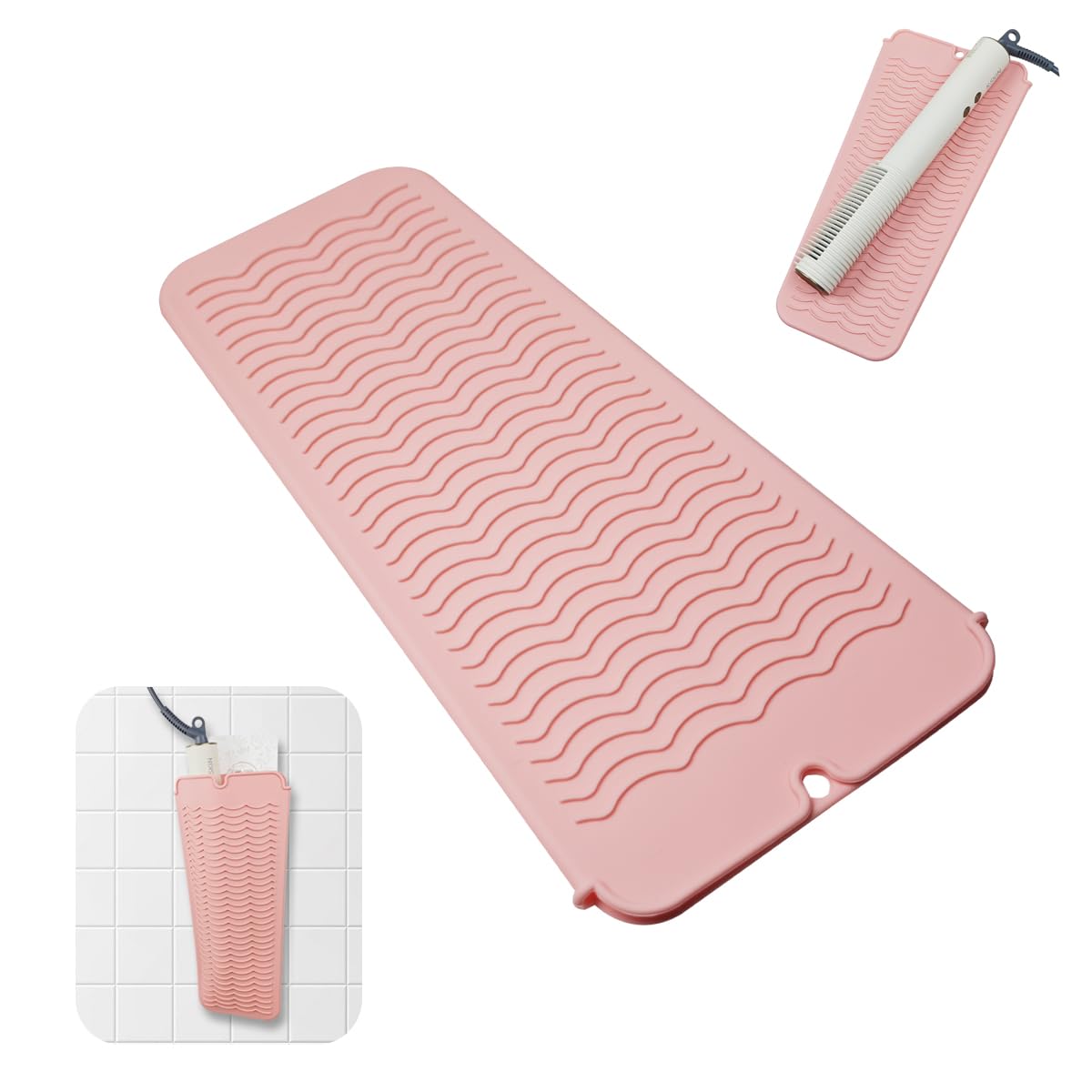 **Heat Resistant Silicone Mat for Hair Straightener & Curling Iron - 11