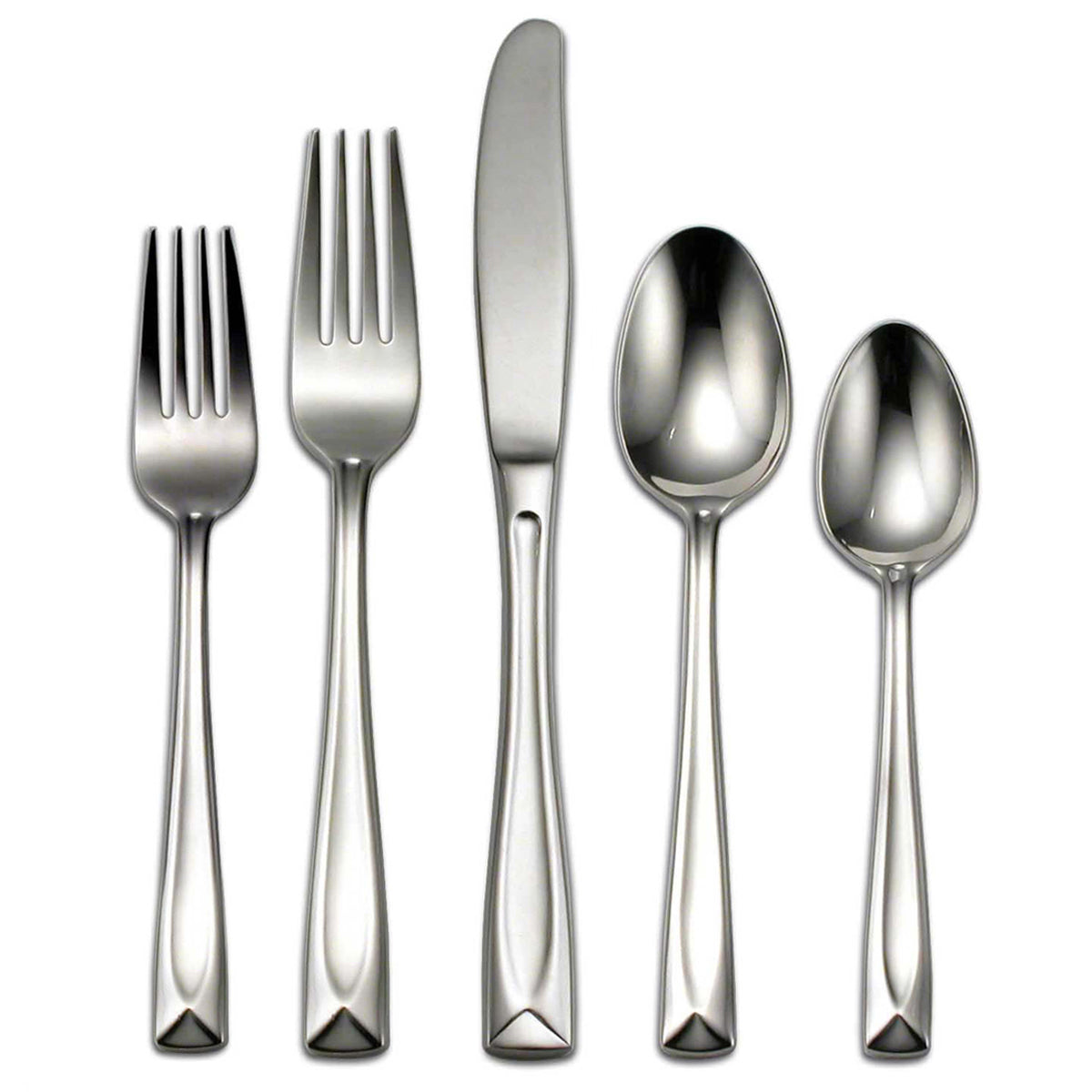 Lincoln 45-Piece Stainless Steel Flatware Set - Elegant Silverware for 8 Place Settings - Perfect for Dinner Parties, Weddings & Everyday Dining