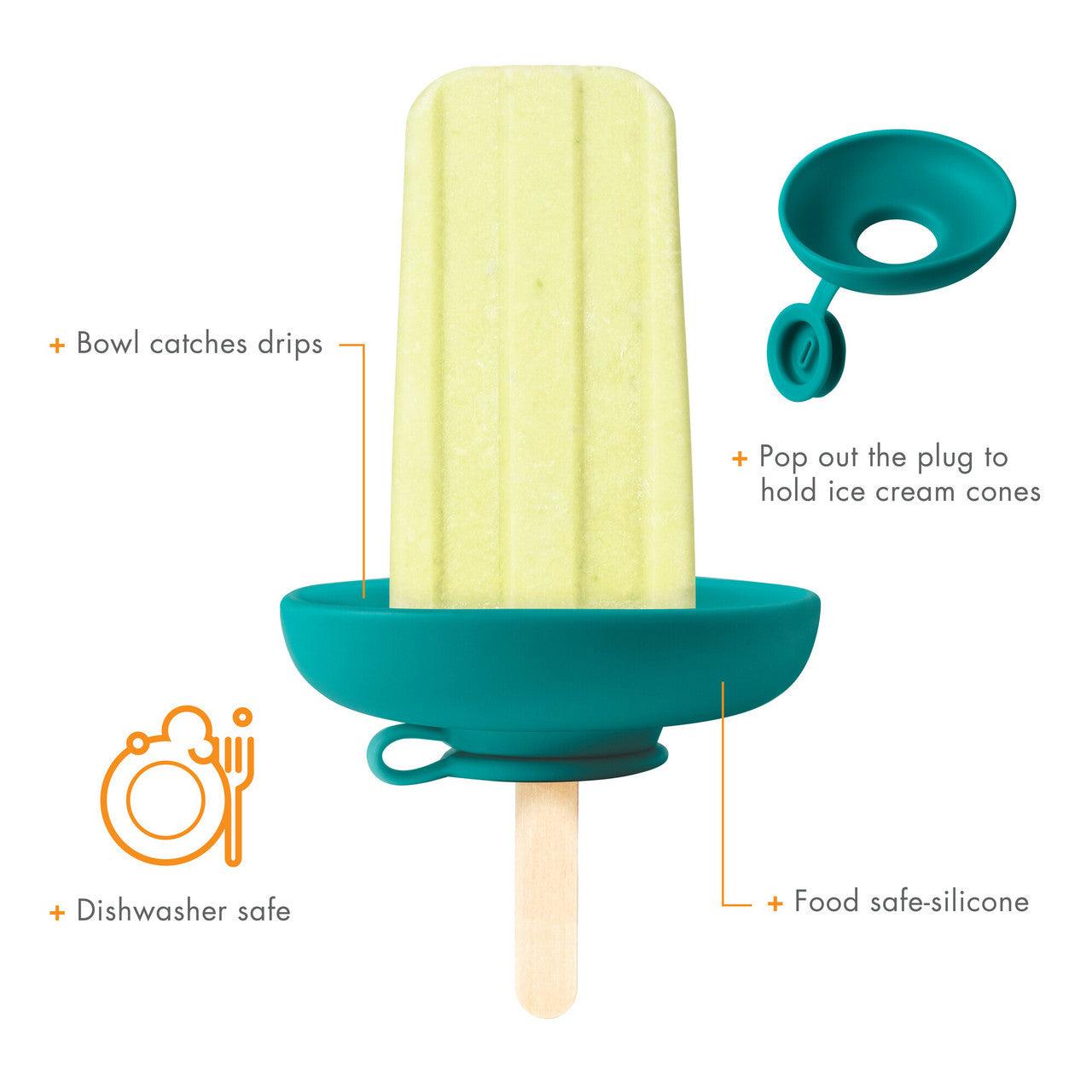 Boon DRIZZLE™ Popsicle and Ice Cream Cone Holder 2 Pack - Mess-Free Treat Holder for Kids - Perfect for Summer Parties, Backyard BBQs, and Family Gatherings