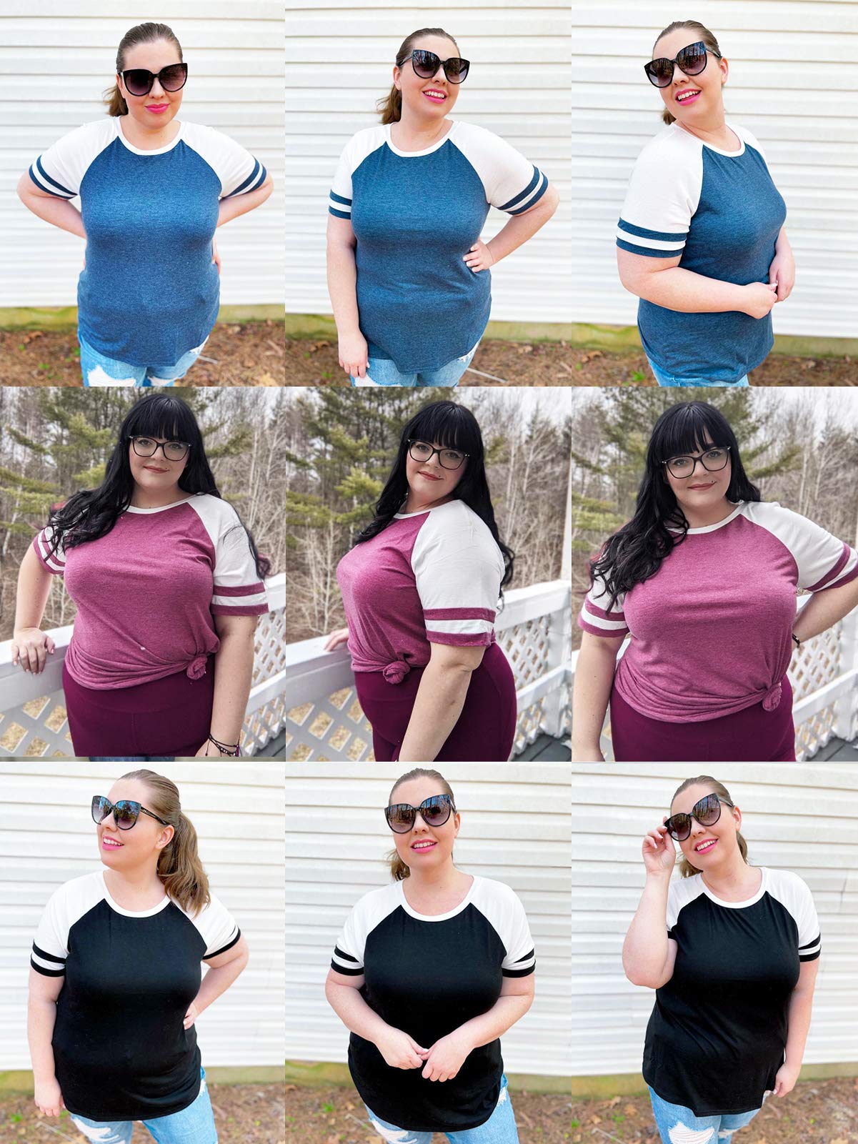 ROSRISS Women's Plus-Size Summer Casual Short Sleeve T-Shirts - Loose Fit Tunic Tops for Everyday Wear | Perfect for Beach, Shopping & Relaxing Outfits