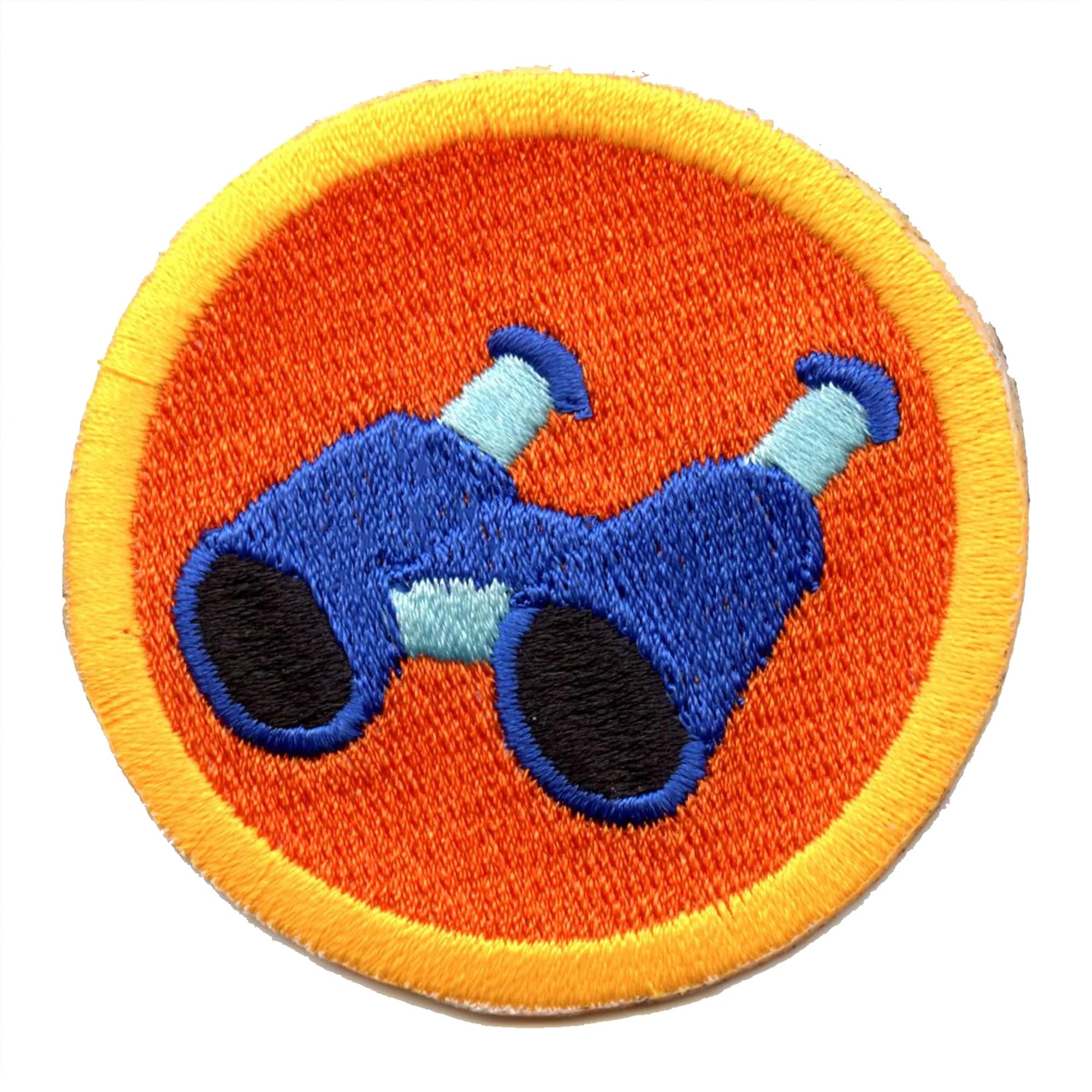 Bird Watching Badge Patch - Embroidered Iron-On Scout Sash Accessory for Wilderness Binoculars | Perfect for Outdoor Adventures, Scouting Activities & Nature Exploration