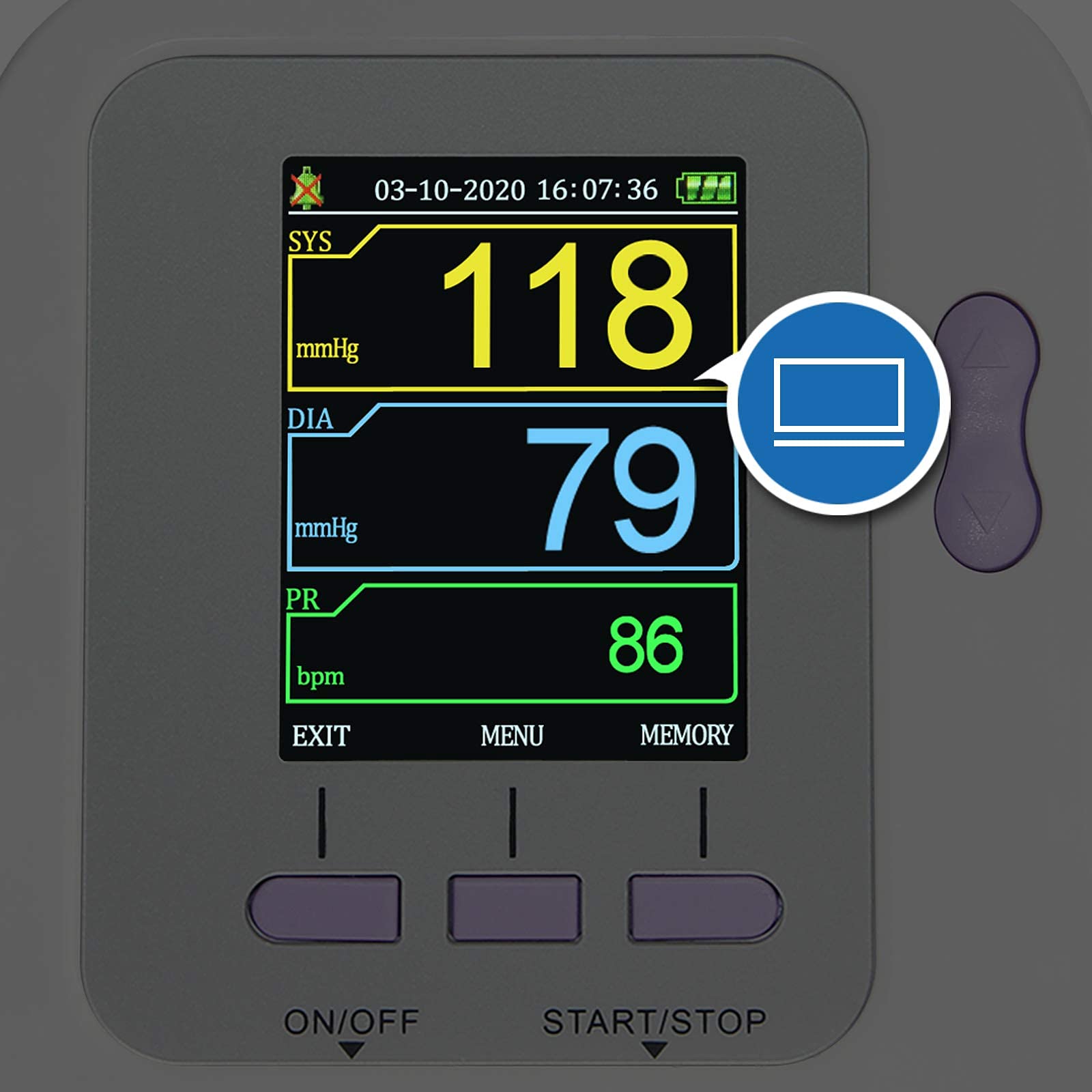 Fully Automatic CONTEC Blood Pressure Monitor - Upper Arm & Wrist Digital Sphygmomanometer for Adults with Comfortable Cuff | Home Use, Doctor's Office & Travel Health Monitoring
