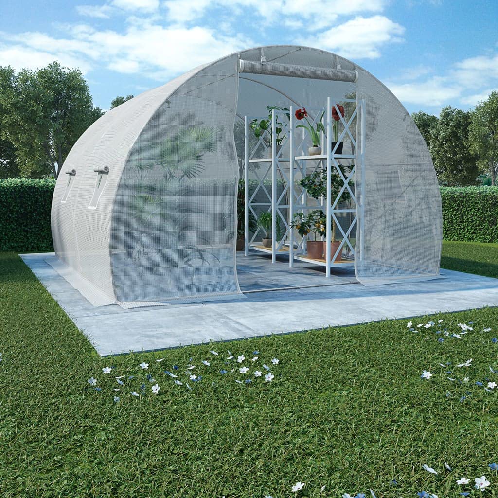 Walk-in Greenhouse 10x10 ft - Portable Large Greenhouse with Zippered Mesh Door, 2 Ventilation Windows & Heavy-Duty PE Cover - Perfect for Outdoor Gardening, Plant Protection & Backyard Growing