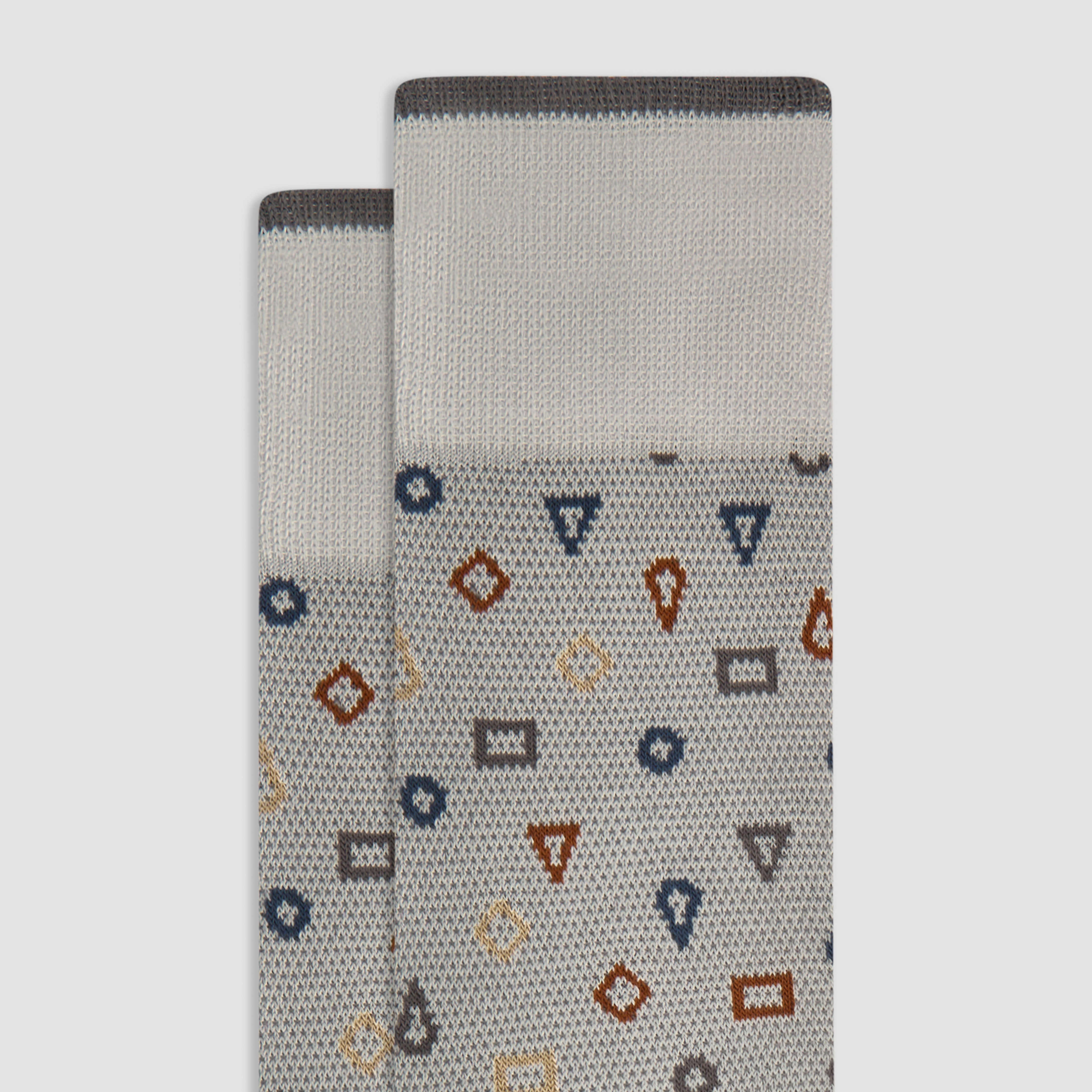 Luxury Geometric Cashmere Socks for Women & Men - Soft Mid Calf Winter Socks - Perfect for Cold Weather, Home & Office Comfort