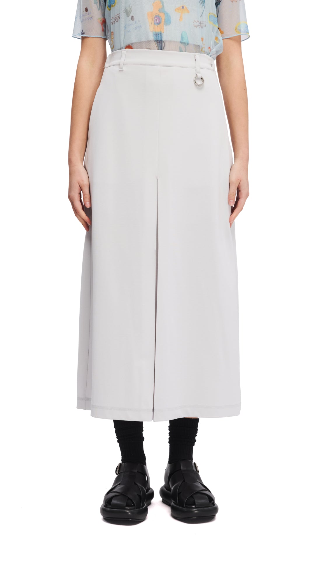 Elegant Pleated Midi Skirt for Women - A-Line Flowy High Waist Skirt with Pockets | Perfect for Office, Date Night & Spring Summer Outfits