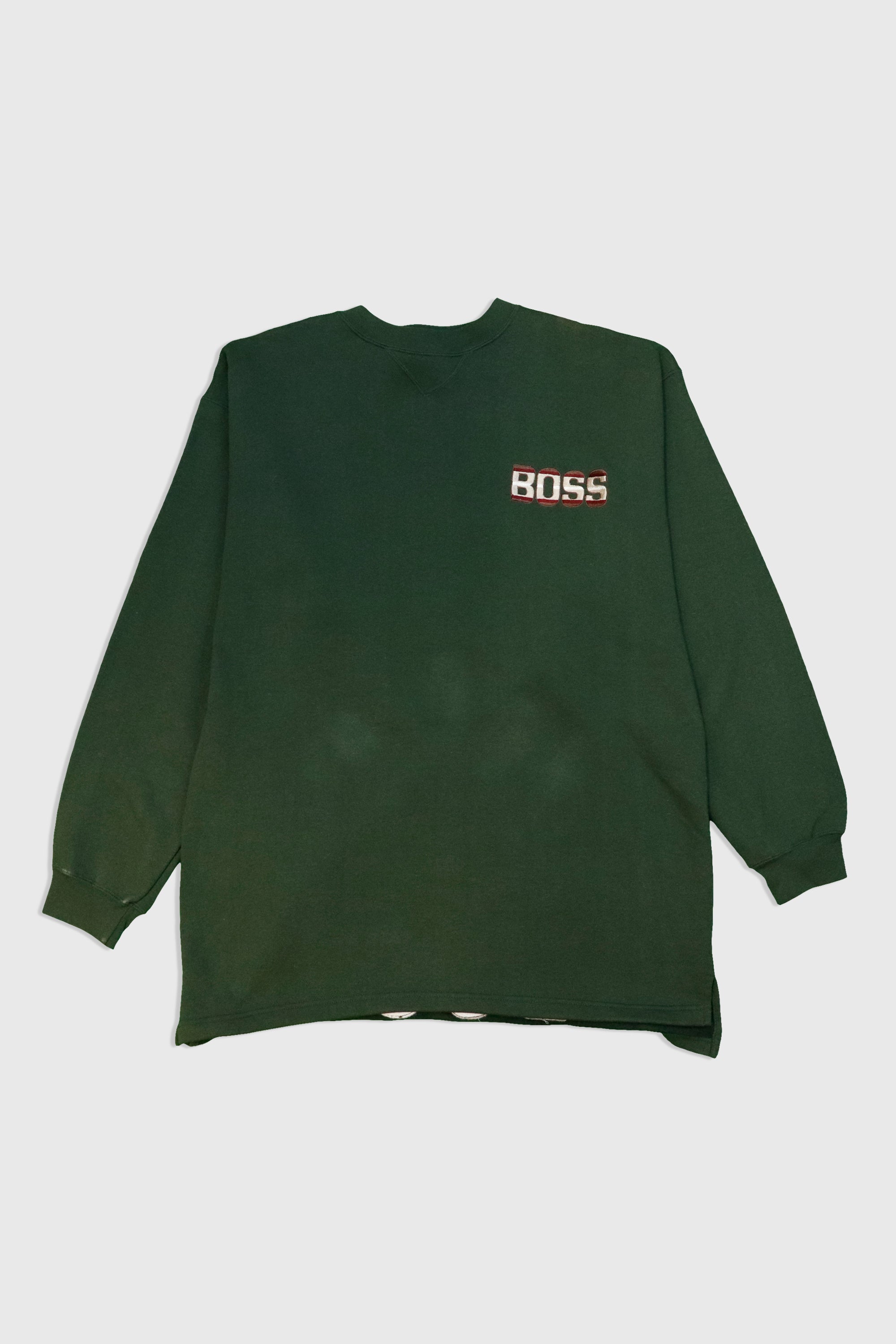 Vintage Boss Logo Sweatshirt for Men & Women - Retro Streetwear Pullover Hoodie - Casual Comfort Fit for Everyday Wear, Gym, and Travel