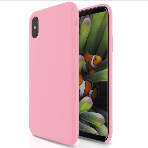 Durable Silicone PC Phone Case for iPhone X - Shockproof & Scratch-Resistant Protective Cover (Pink) | Perfect for Everyday Use, Travel & Outdoor Activities
