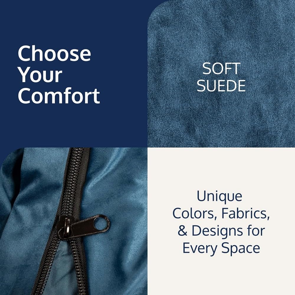 Ultimate Sack 3ft Oversized Bean Bag Chair for Adults - Cloud Suede Fabric, Comfy Lounge Chair, Bean Bag Couch & Loveseat Alternative | Perfect for Living Room, Bedroom, Game Room & Dorm Relaxation