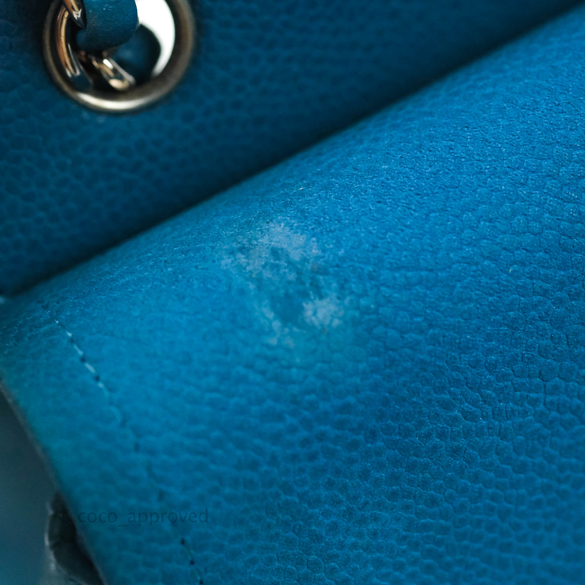 Chanel Classic Medium Double Flap Bag in Turquoise Matte Caviar Leather with Silver Hardware - Luxury Handbag for Women, Perfect for Parties & Special Occasions