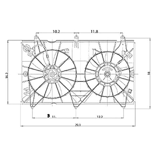 Replacement HO3115121 Radiator Fan Assembly - Compatible with [Car Model] - High-Performance Cooling for [Specific Use Cases]