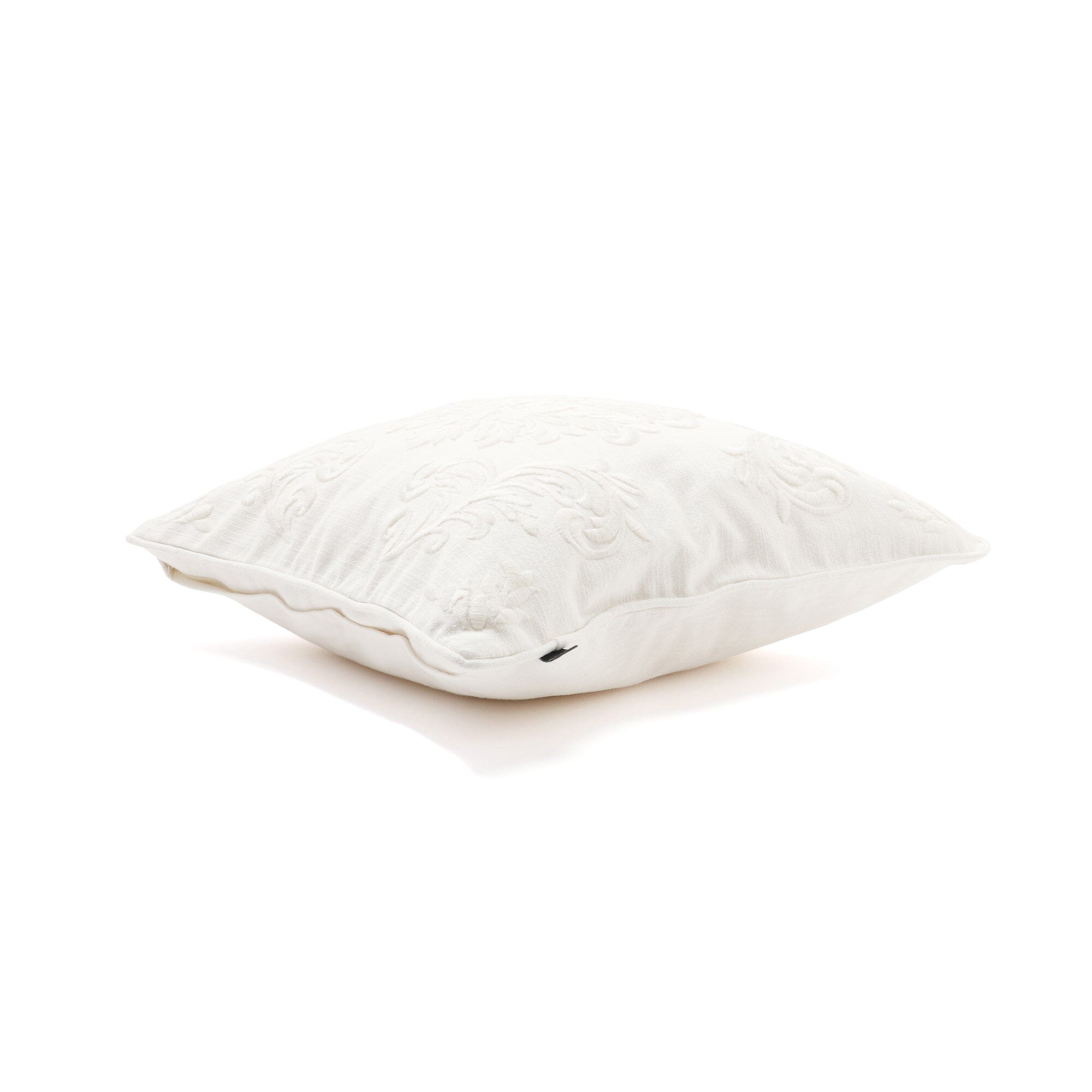 EMB Ornament D Cushion Cover 45x45cm White - Perfect for Sofa, Bed & Home Decor
