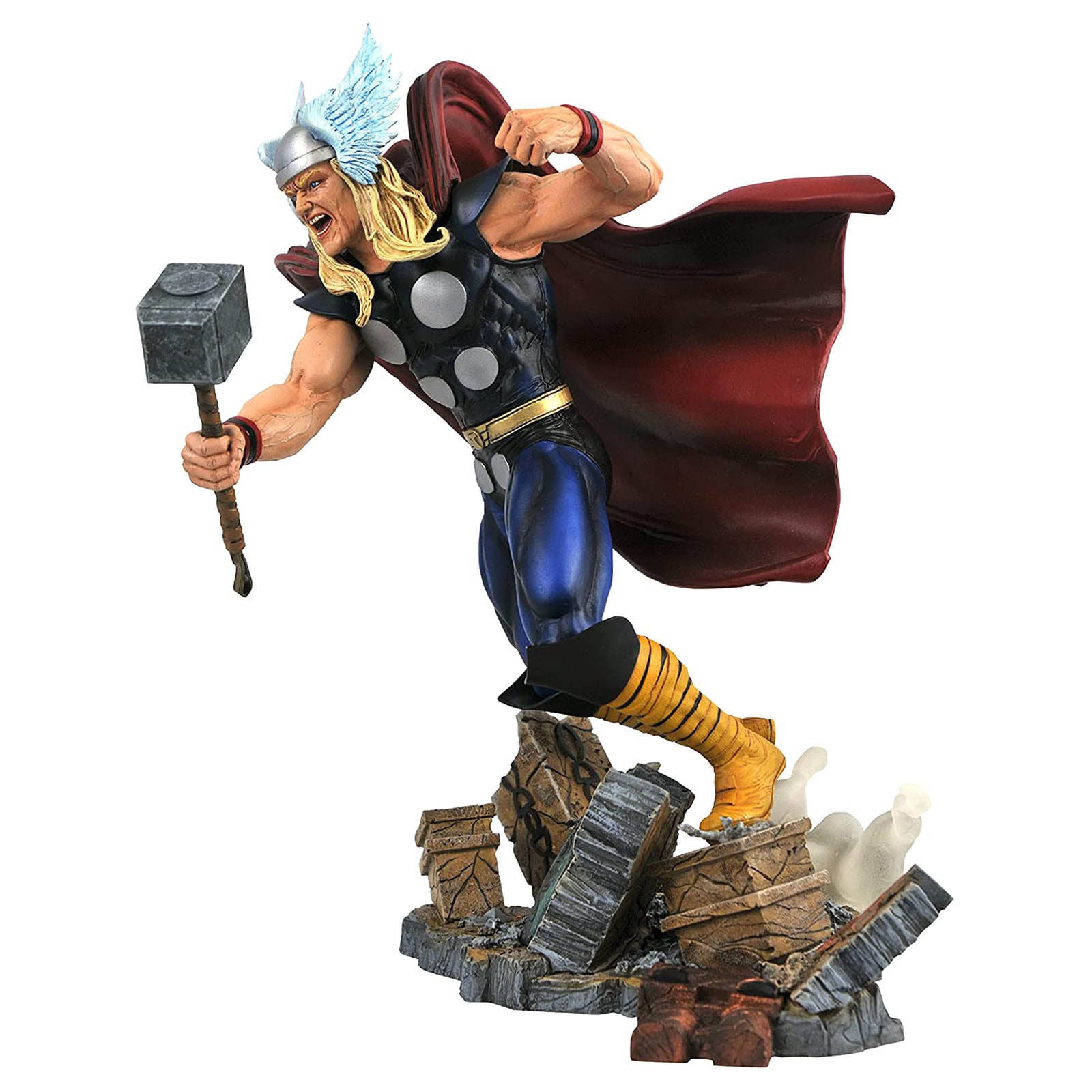 The Mighty Thor PVC Diorama Statue - Marvel Comics Superhero Collectible Figure for Home Decor & Gift - Perfect for Marvel Fans, Office Display, and Comic Book Collections