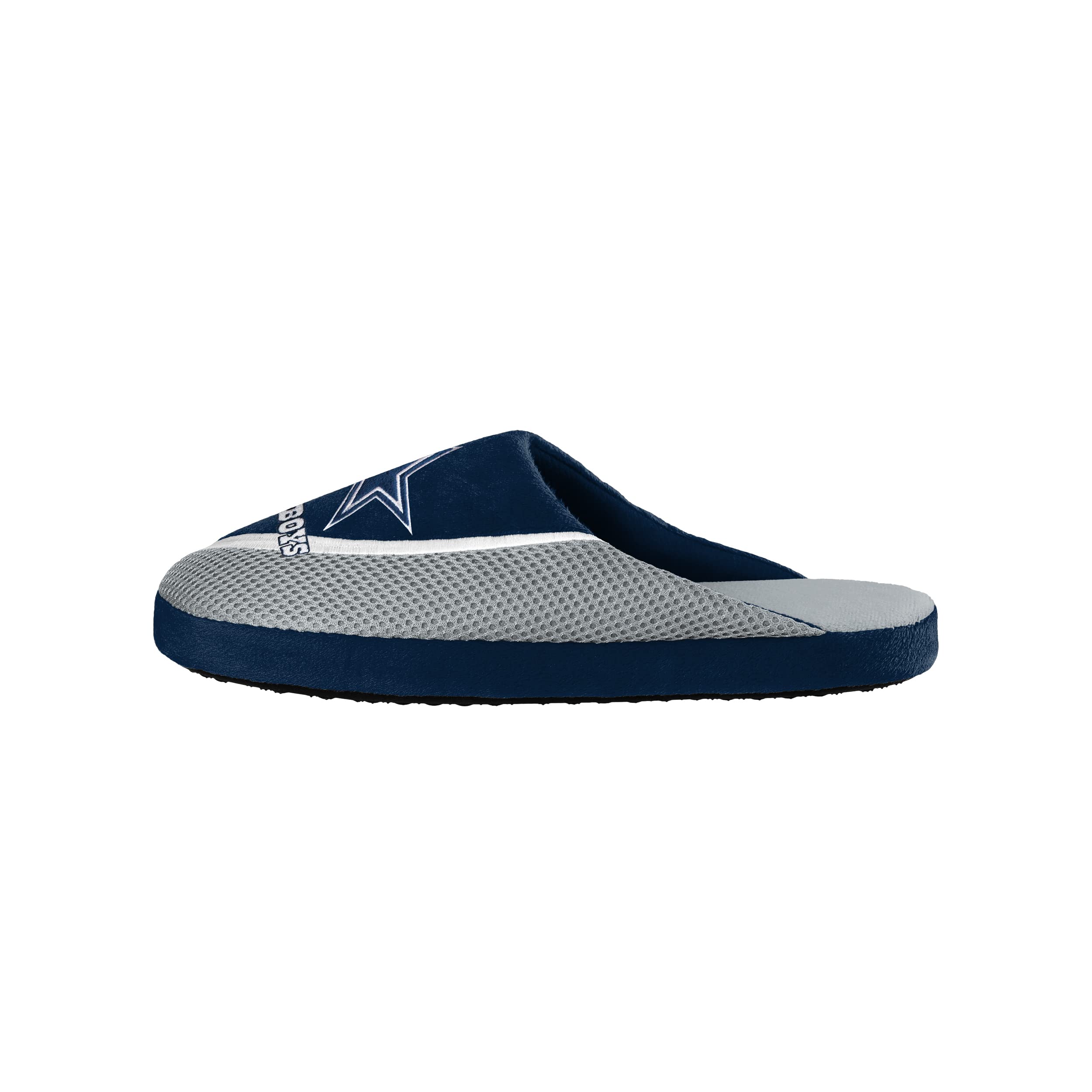 FOCO NFL Men's Edge Slippers - Comfortable Team Logo House Shoes for Football Fans - Perfect for Lounging at Home, Game Day, and Gifts