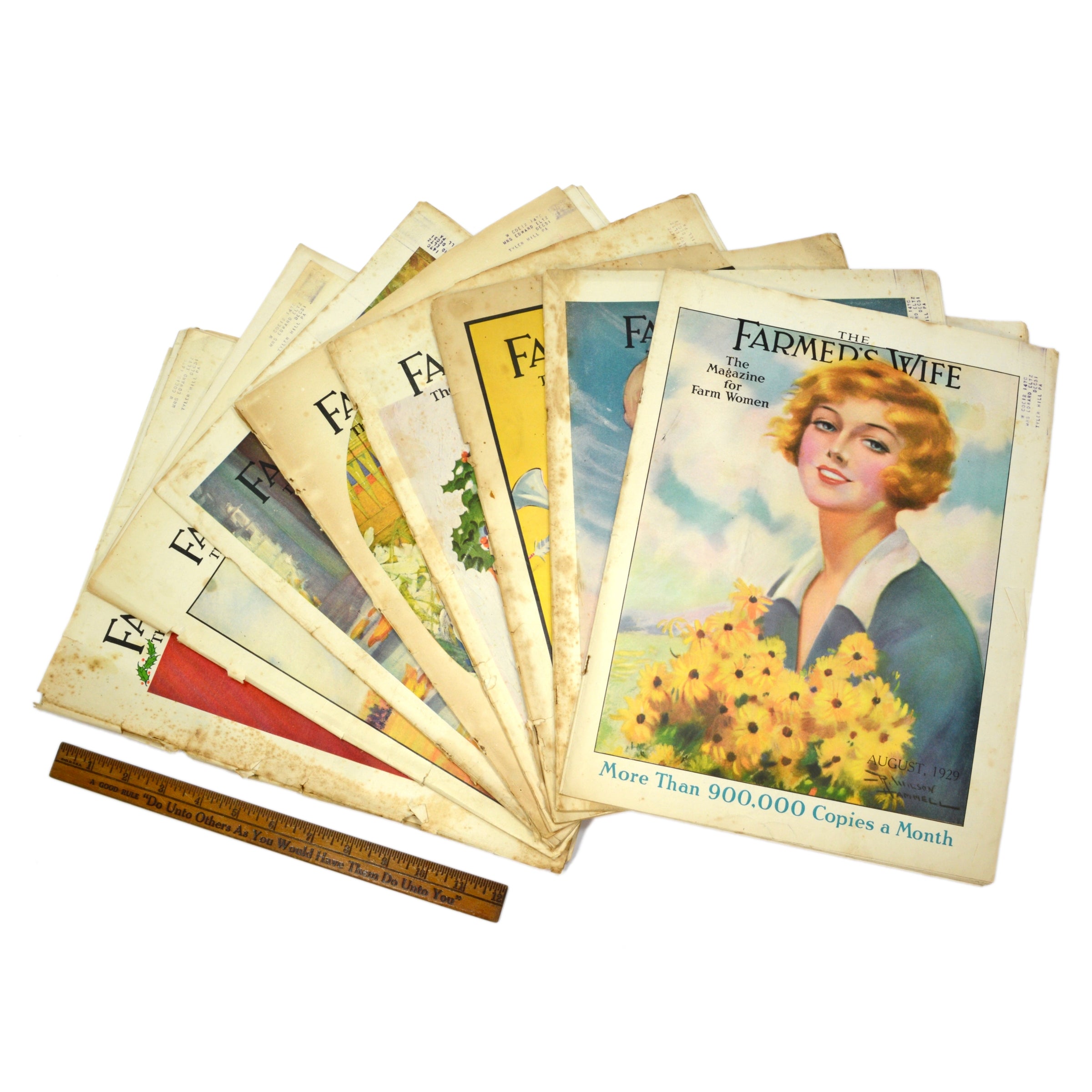 Vintage The Farmer's Wife Magazines - Lot of 14 Back Issues with 8 Covers (1929-1930) | Antique Collectibles for Home Decor & Historical Research