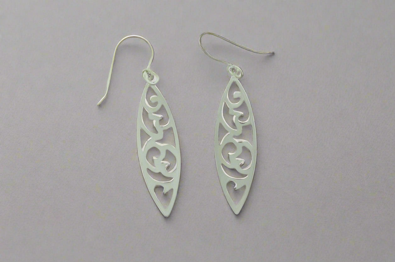 Intricate Sterling Silver Spear Earrings for Women - Elegant Dangle Drop Jewelry for Parties, Weddings & Everyday Wear