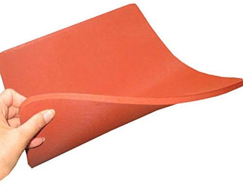 15 x 15 Inch Silicone Heat Press Pad - 0.33 Inch Thickest Non-Stick Replacement Mat for Heat Press Machines - Perfect for T-Shirt Printing, Sublimation & DIY Crafts (Red)