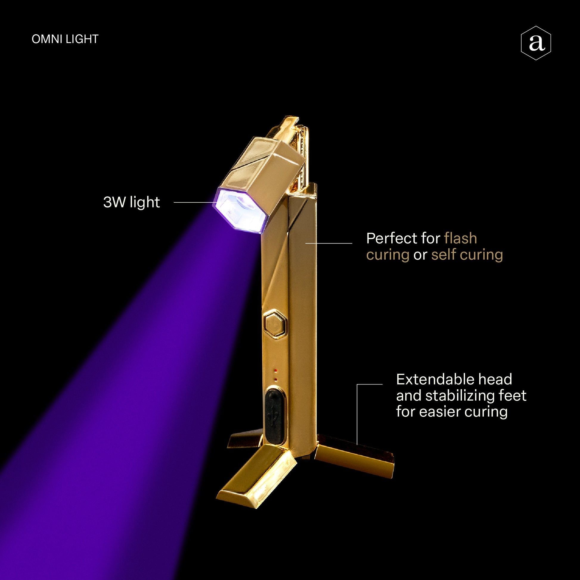 Apres Gel X Omni Light Gold Nail Extension Kit - Professional Salon Quality Press On Nails for Long Lasting Manicures - Perfect for Weddings, Parties & Special Occasions