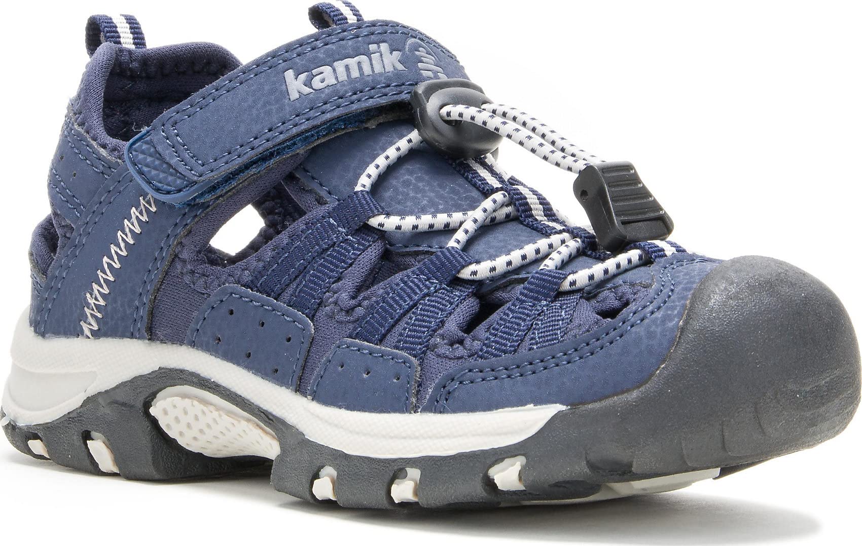 Kamik Boys Wildcat Waterproof Winter Boots for Kids - Navy Blue Size 1 M (Little Kid/Big Kid) - Warm Snow Boots for Outdoor Play, Hiking & Cold Weather